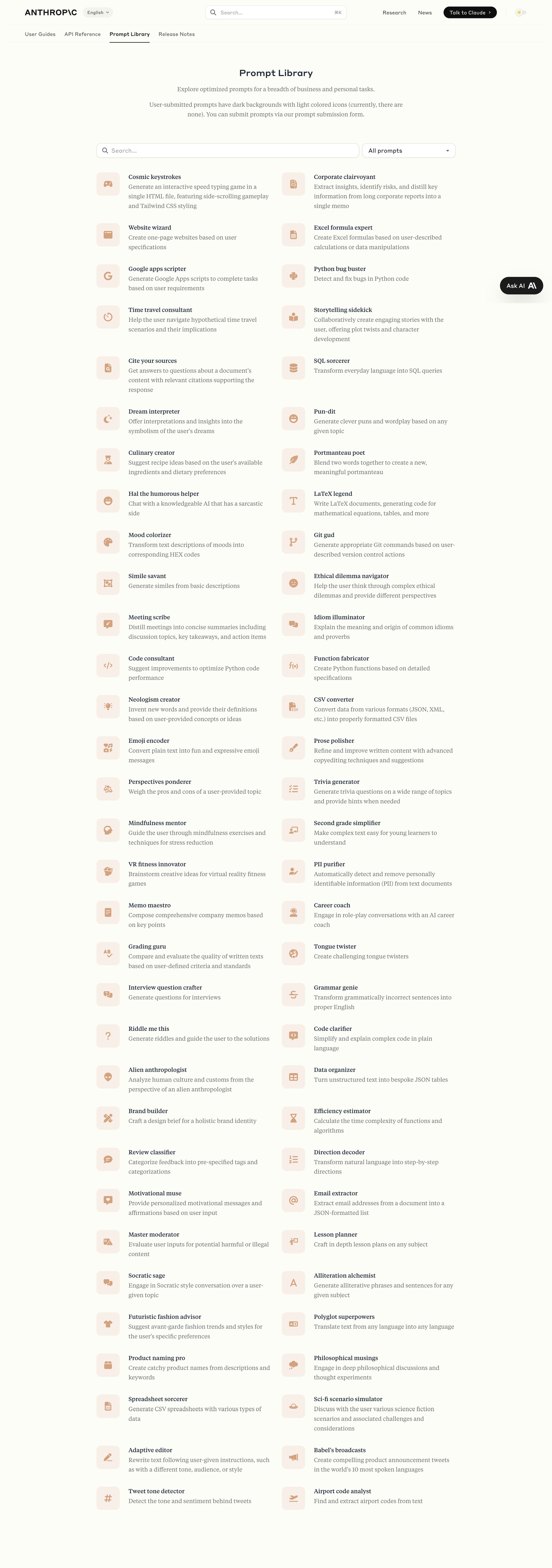 Anthropic - Library - Anthropic screen