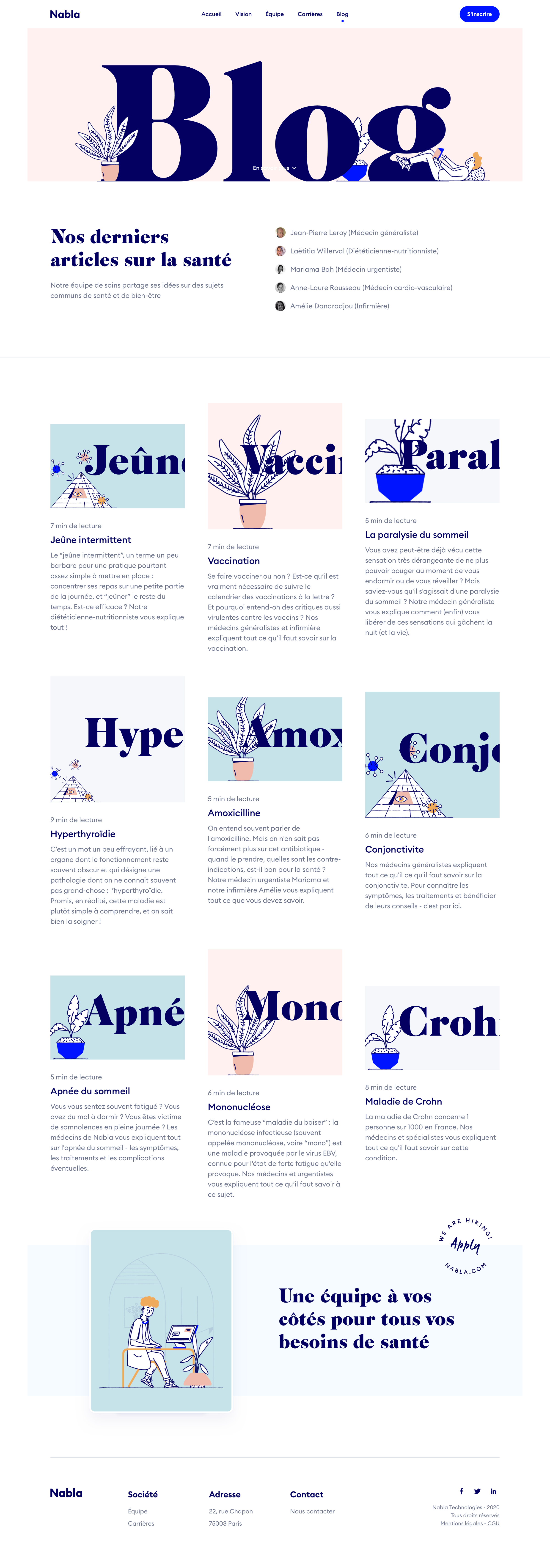 Nabla - Blog screen