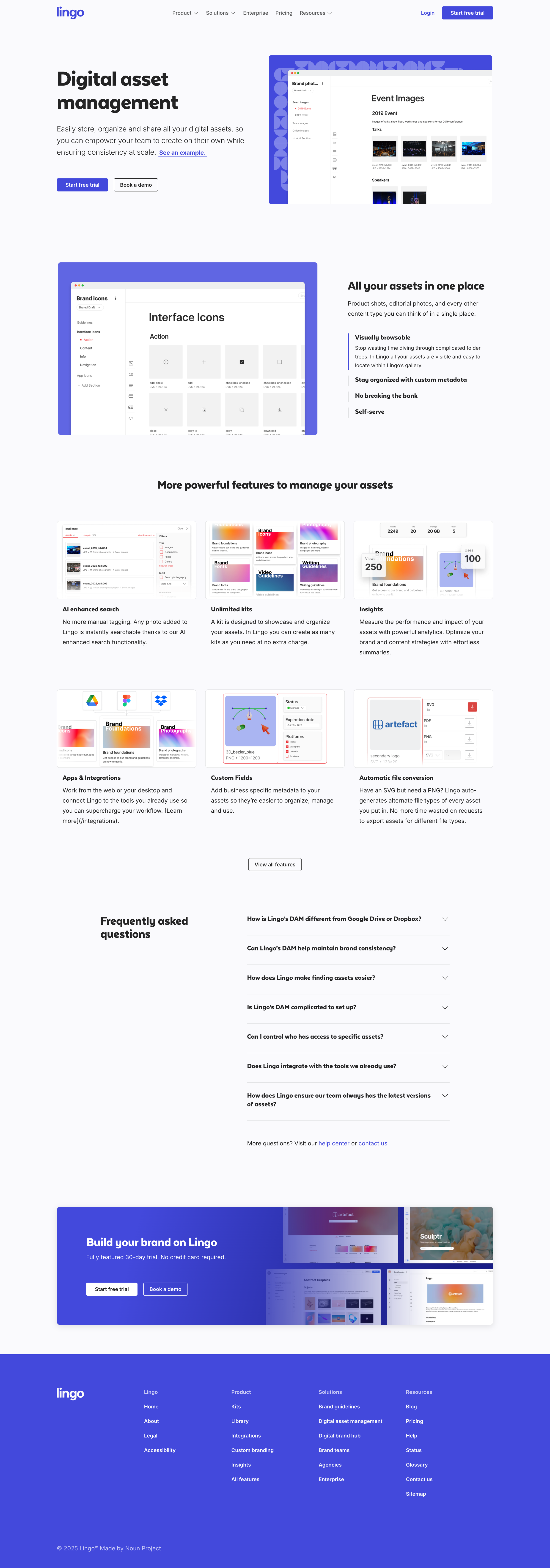 Lingo - Digital Asset Management Software & Systems Lingo screen
