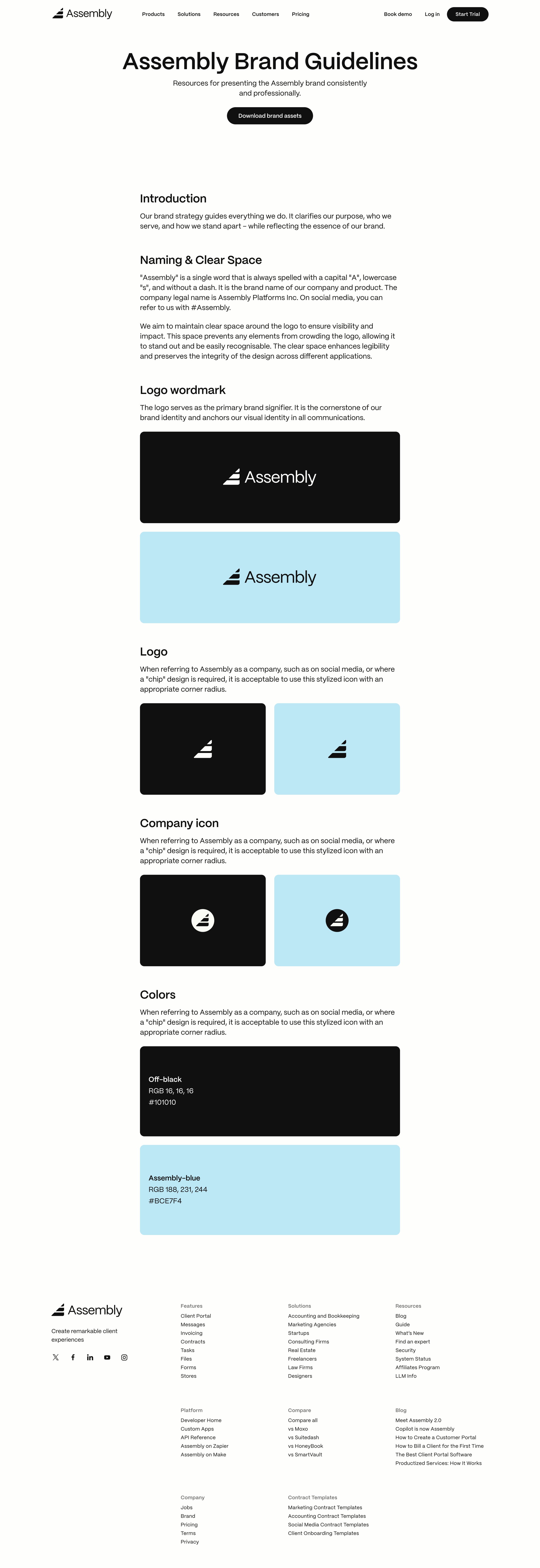Assembly AI App Builder - Assembly Brand Guidelines screen