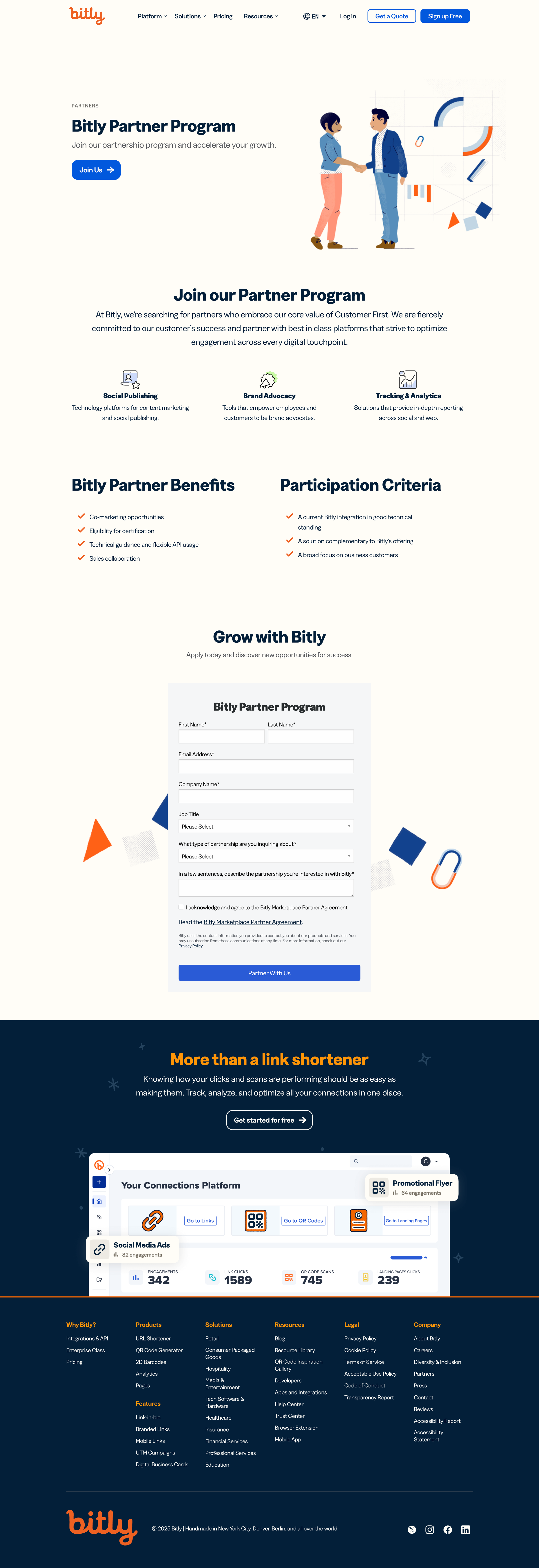 Bitly - Partners - Bitly screen