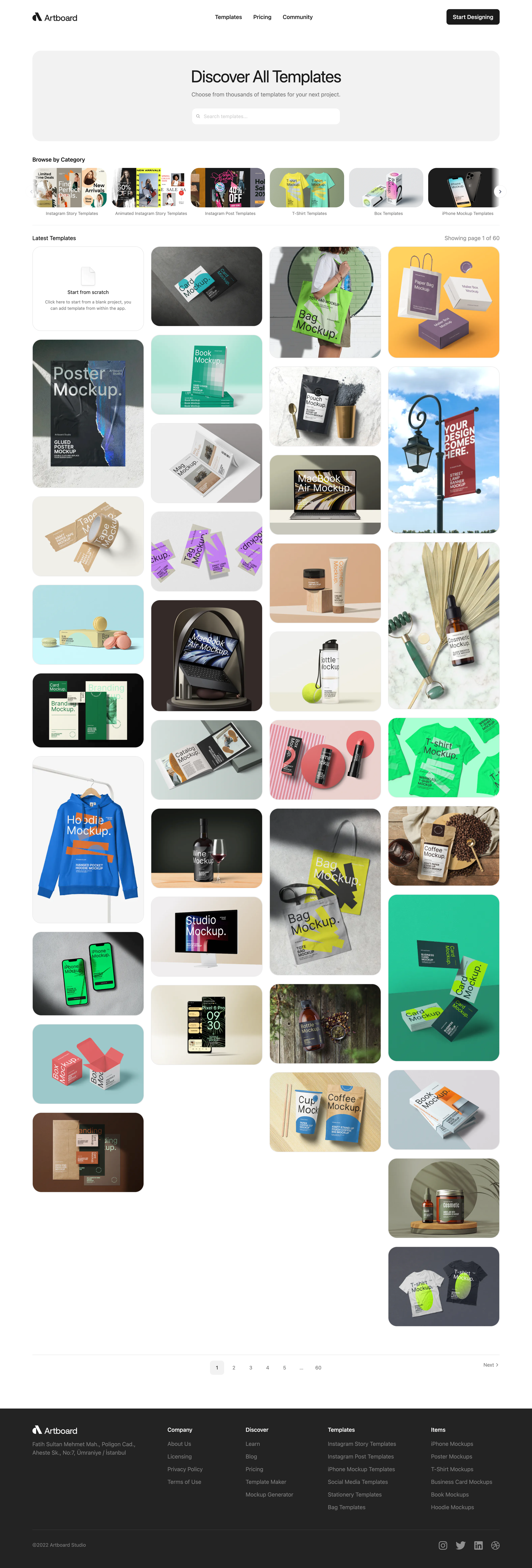 Artboard Studio - Templates Gallery - Artboard Studio screen