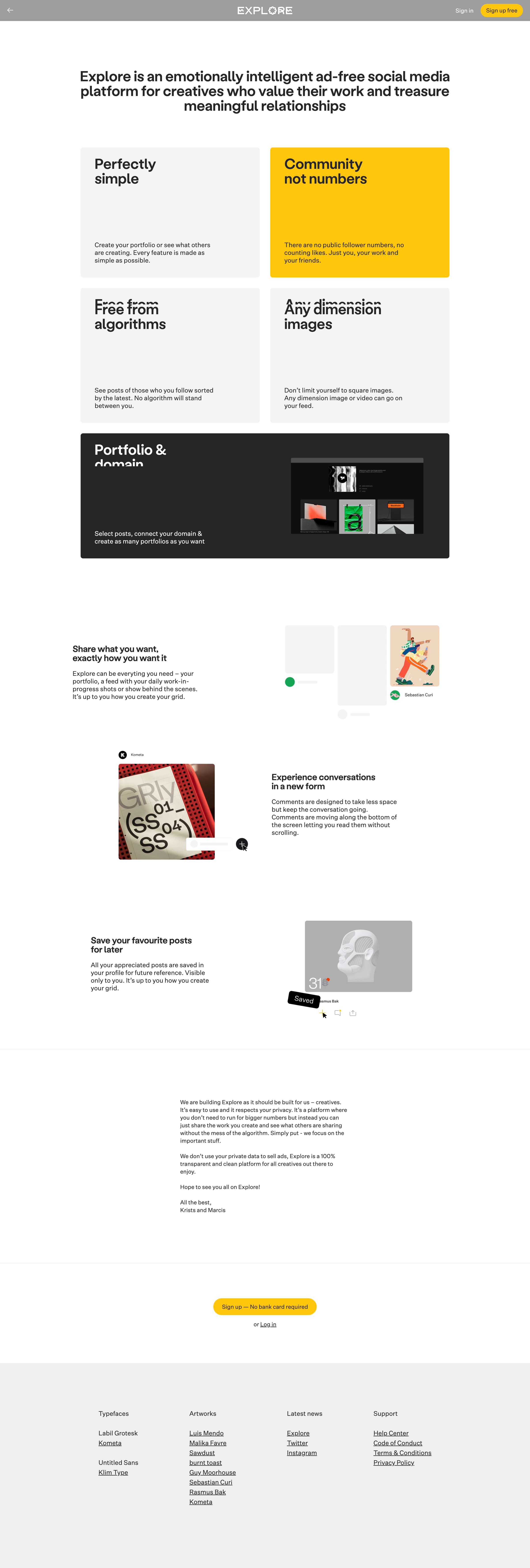 Explore - - Explore screen