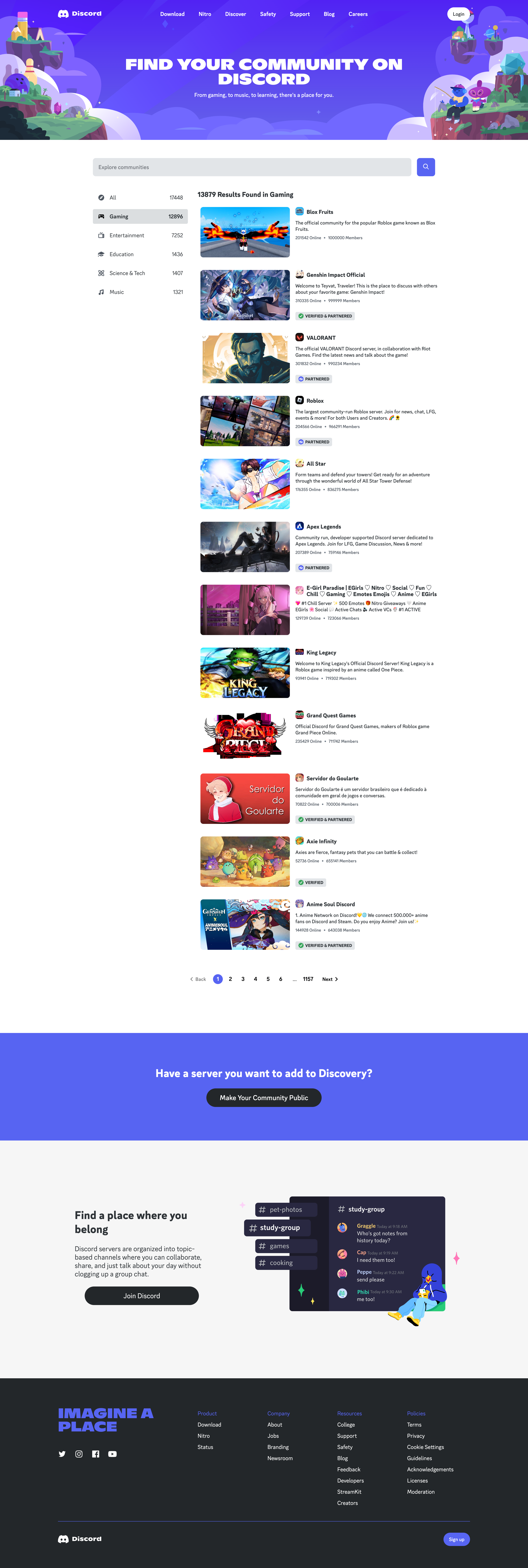 Discord - Discord Servers - Home screen