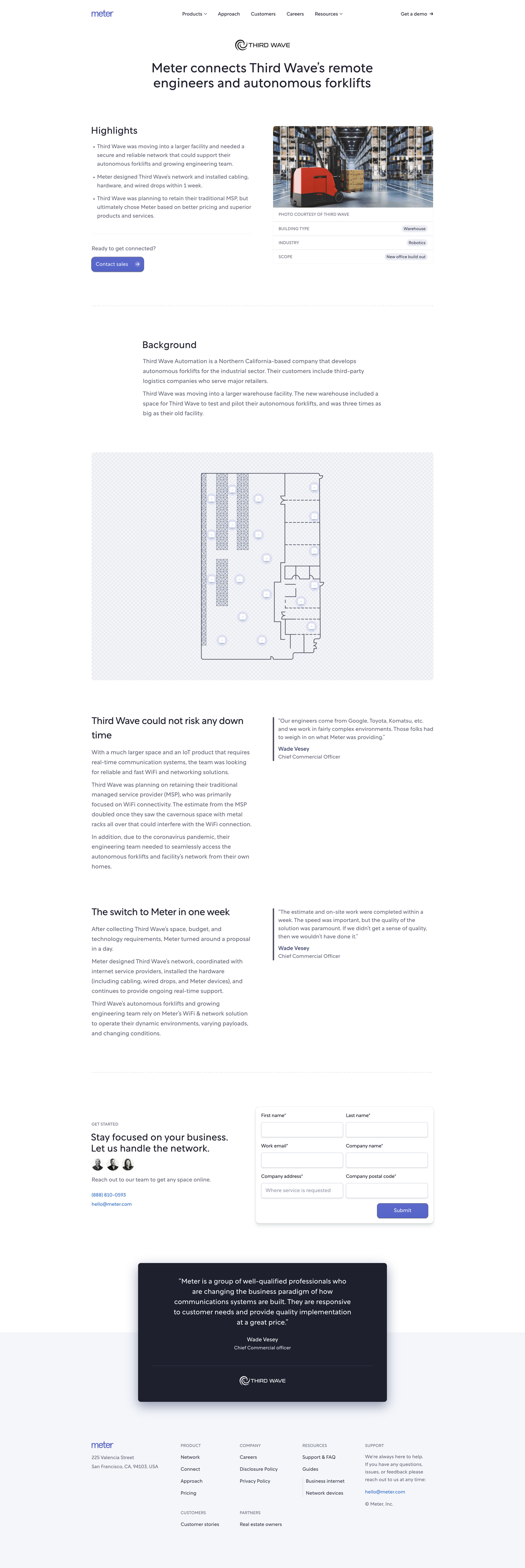 Meter - Meter connects Third Wave’s remote engineers and autonomous forkl screen