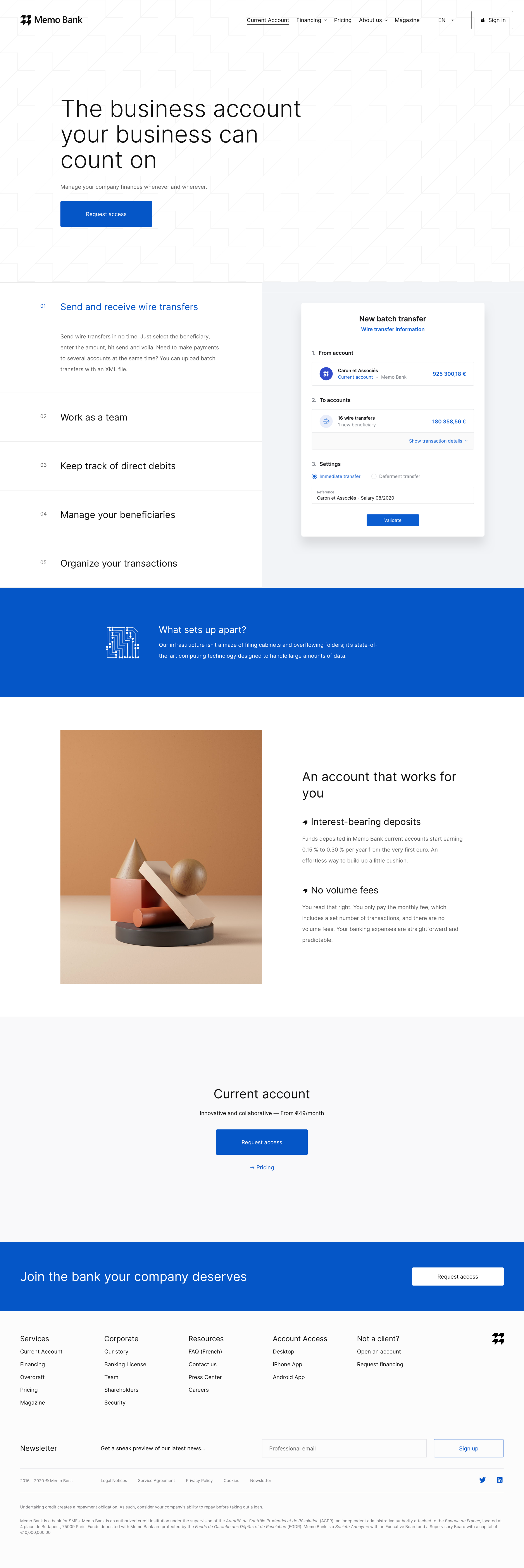 Product from Memo Bank