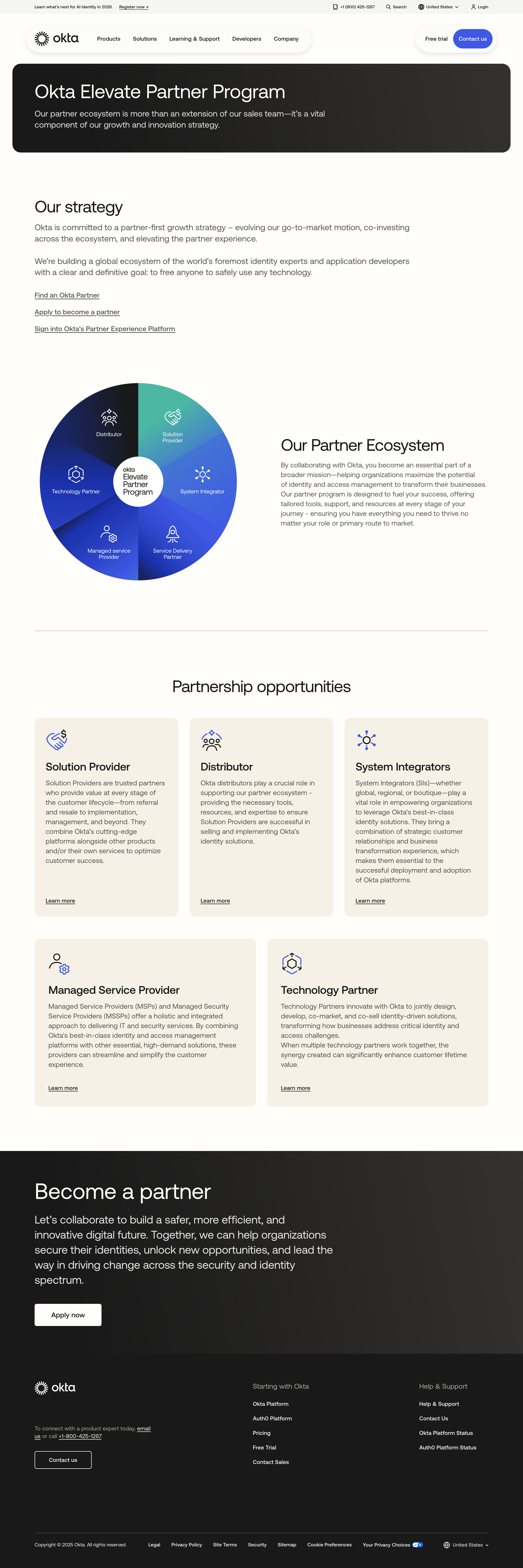 Okta - Partners screen