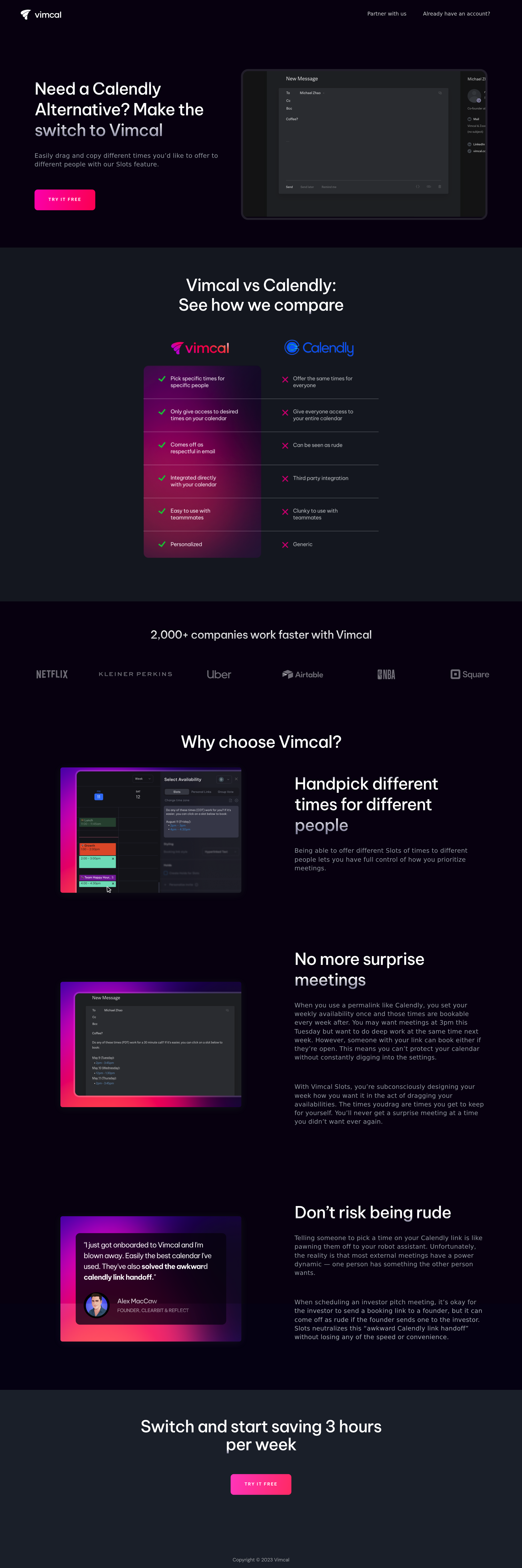calendly-alternative2 · vimcal.com from Vimcal