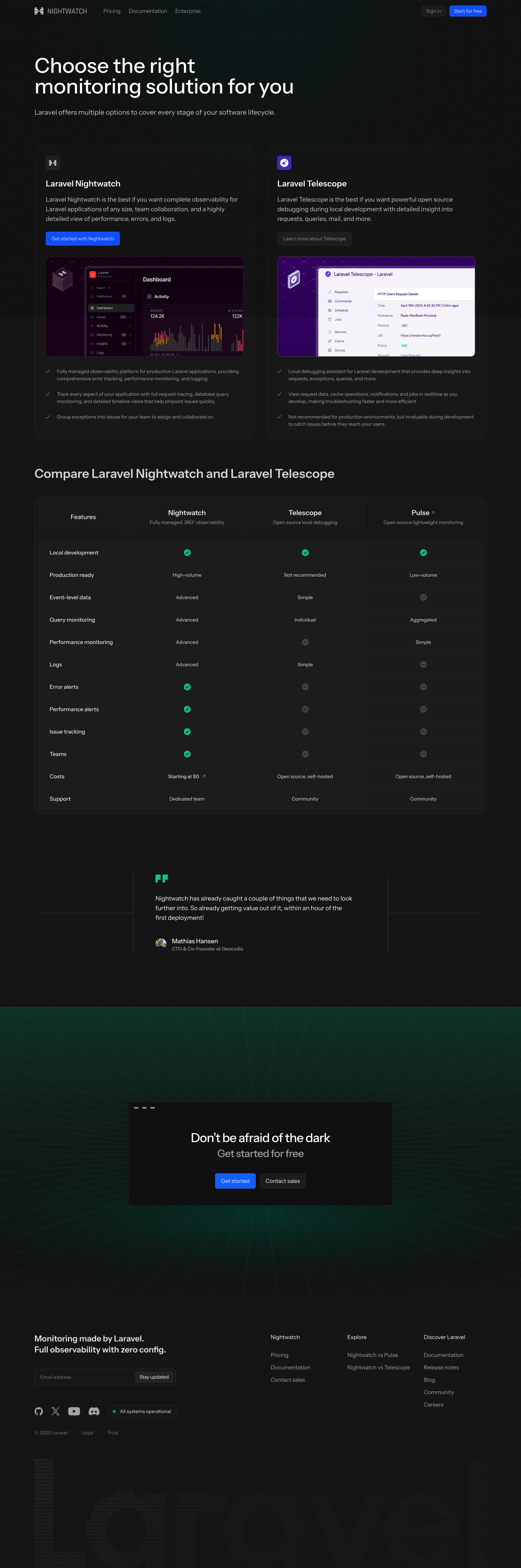 Nightwatch - Laravel Nightwatch vs Laravel Telescope - Laravel Nightwatch screen