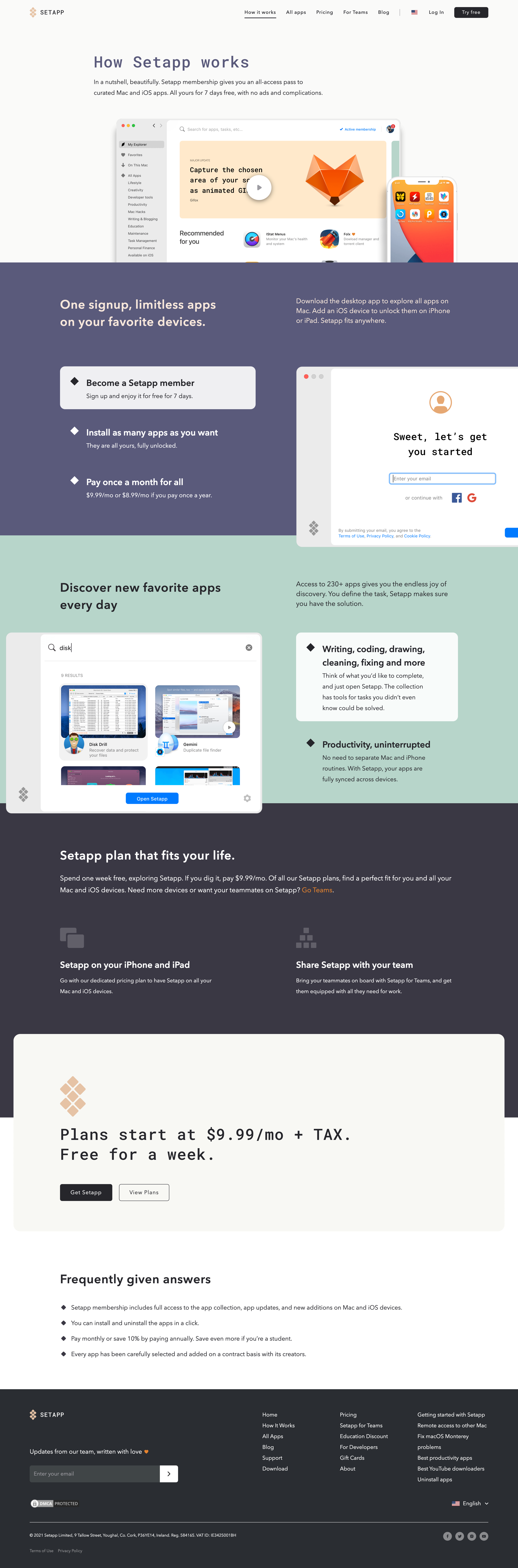 Setapp - How it works | Setapp screen