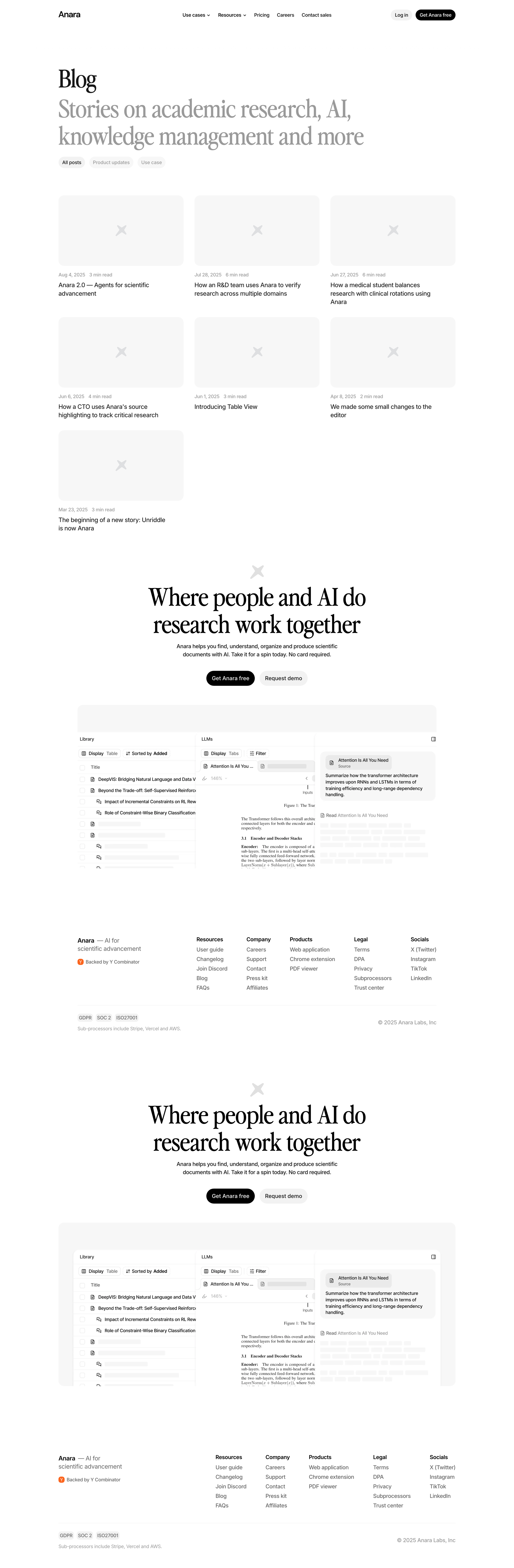 Anara - Research Productivity And AI Tools for Academics Anara Blog screen