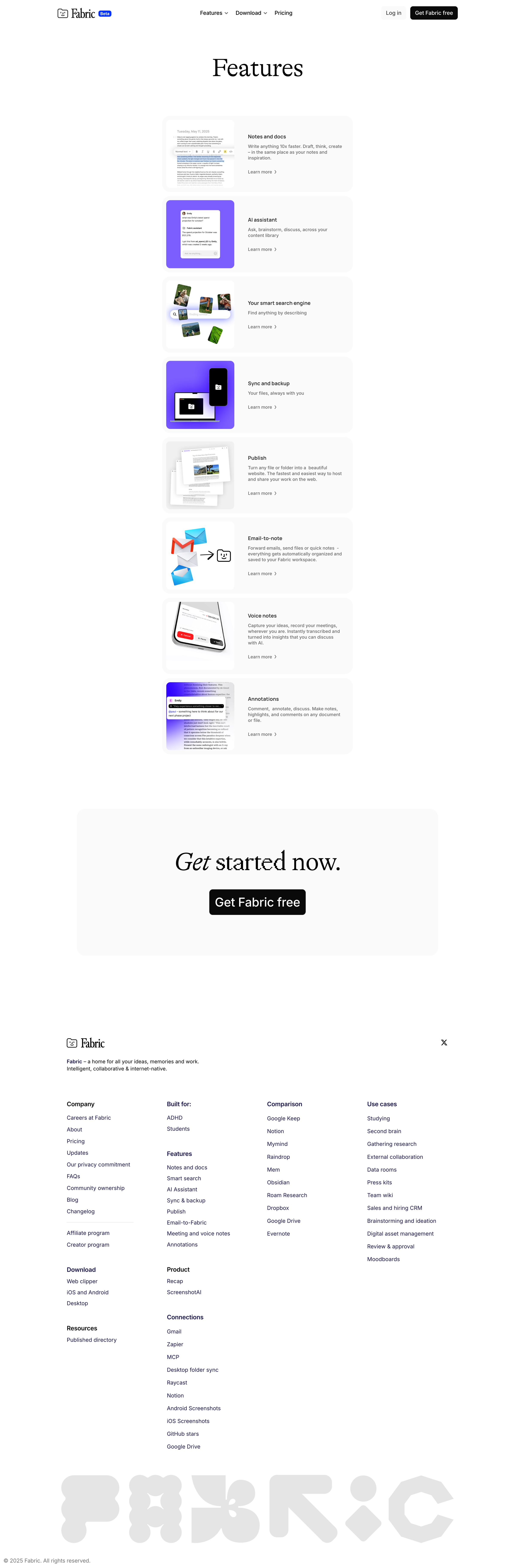 Fabric - Fabric – your self-organizing workspace and file explorer screen