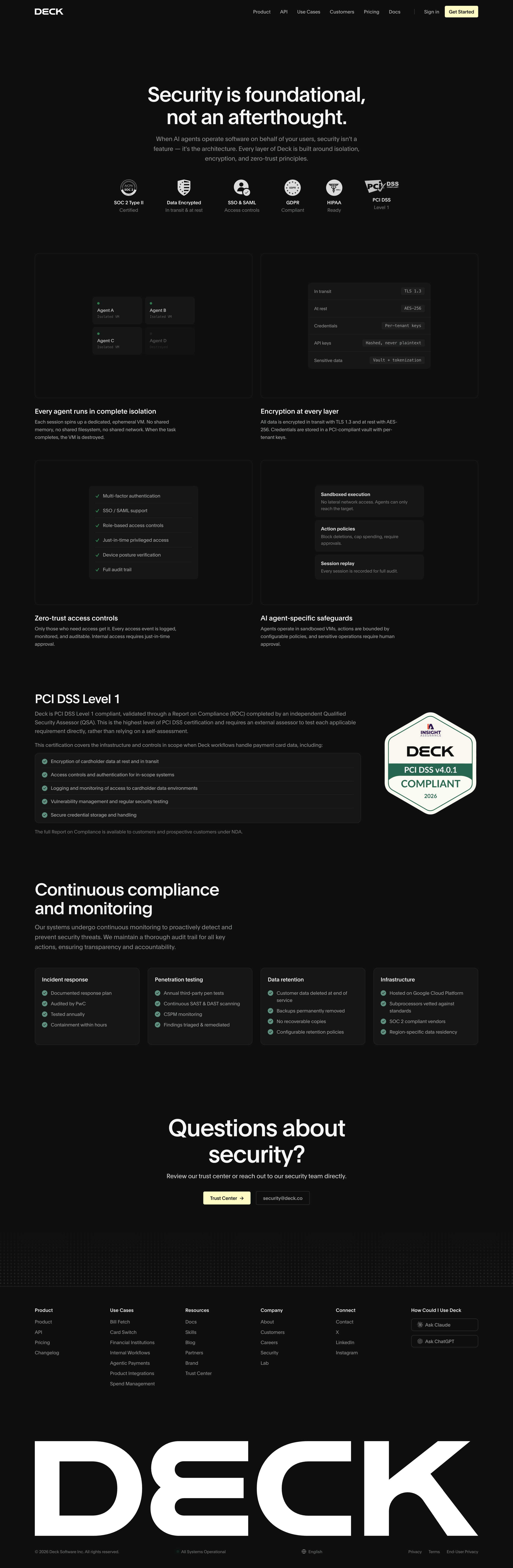 Deck — Security is foundational, not an afterthought from Deck