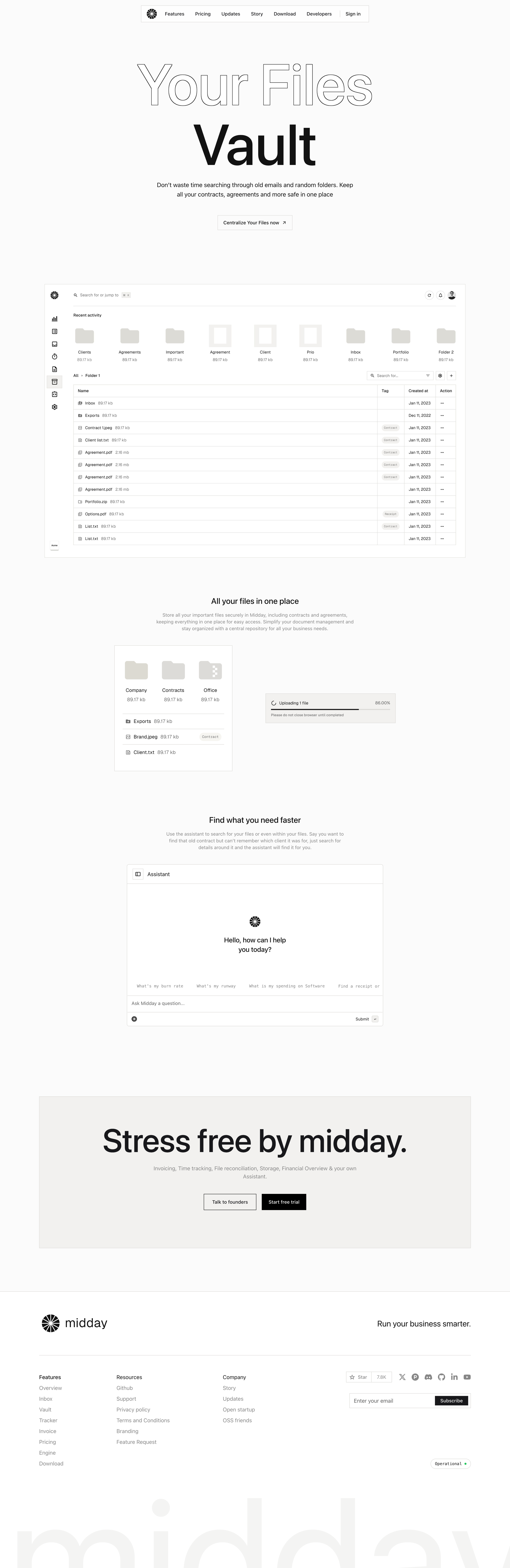 Midday - Vault | Midday screen