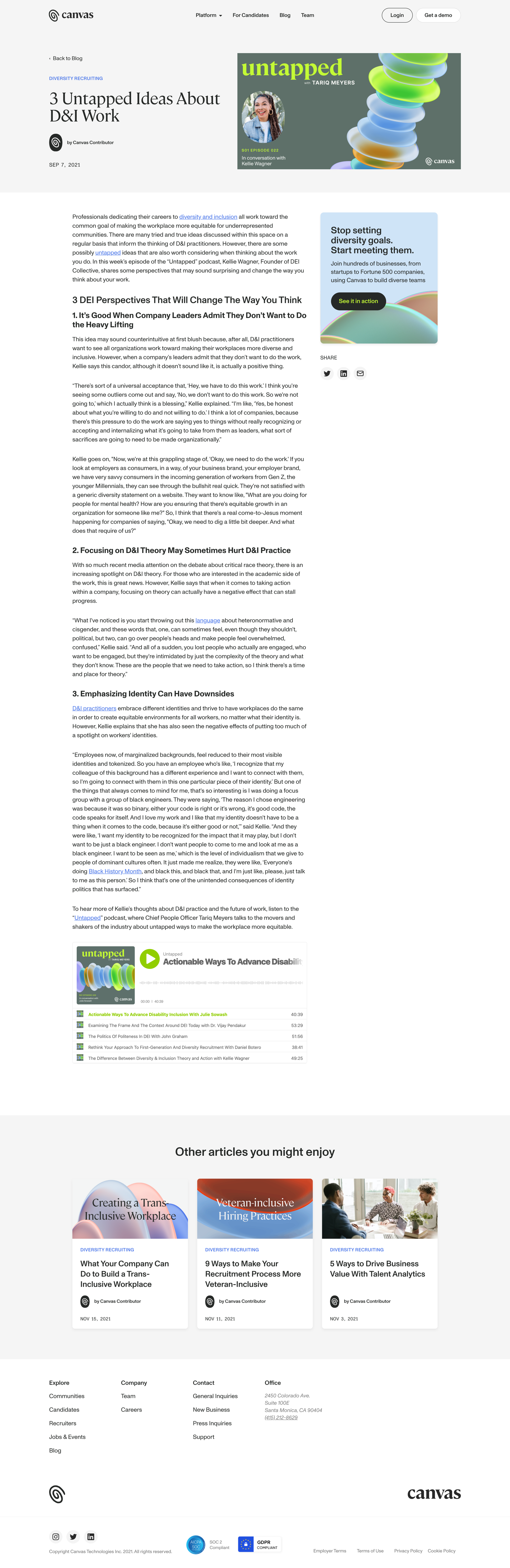 Untapped - 3 Untapped Ideas About Diversity and Inclusion Work screen