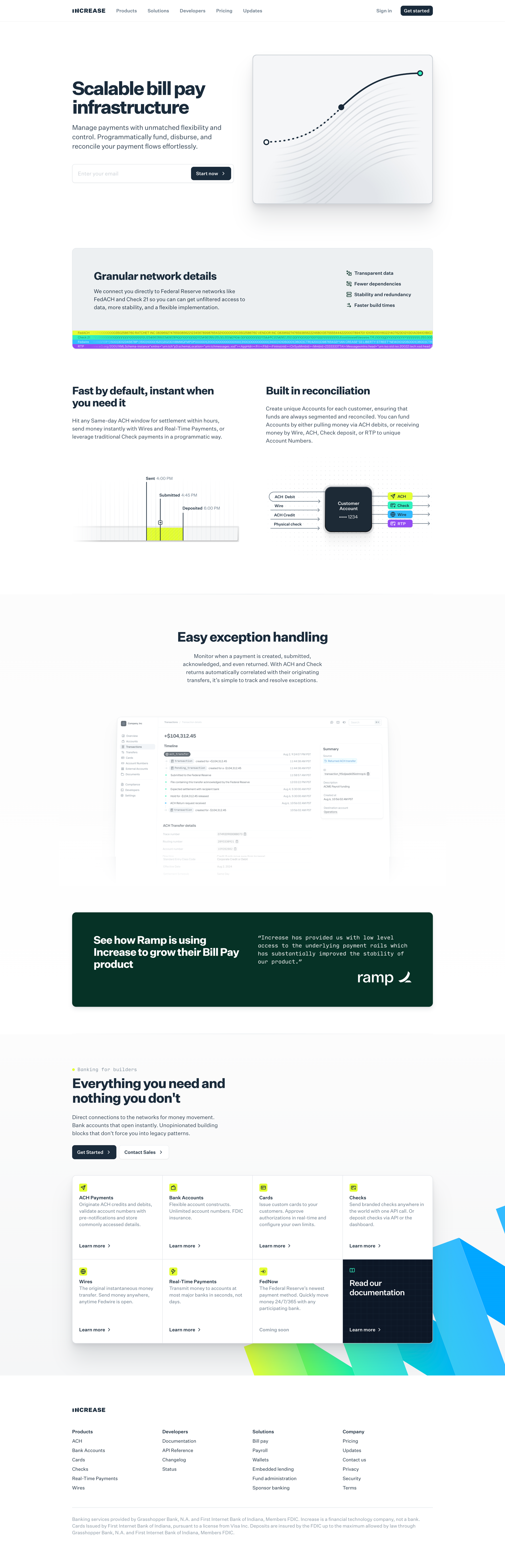 Increase - Bill pay — Increase screen