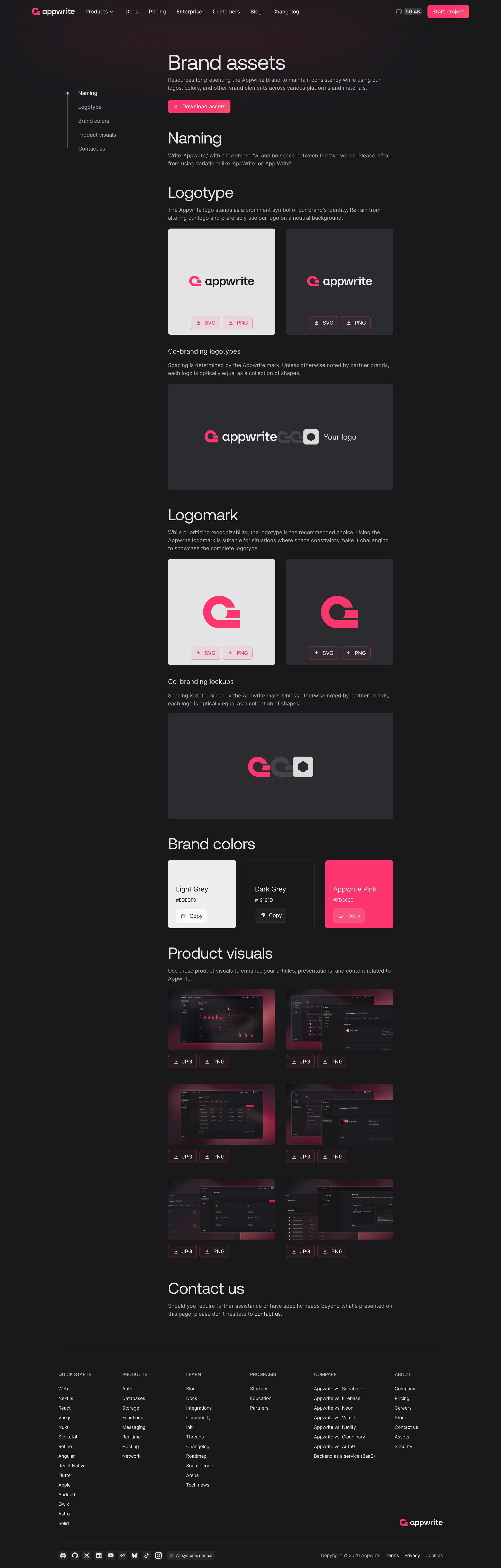 Appwrite - Assets - Appwrite screen