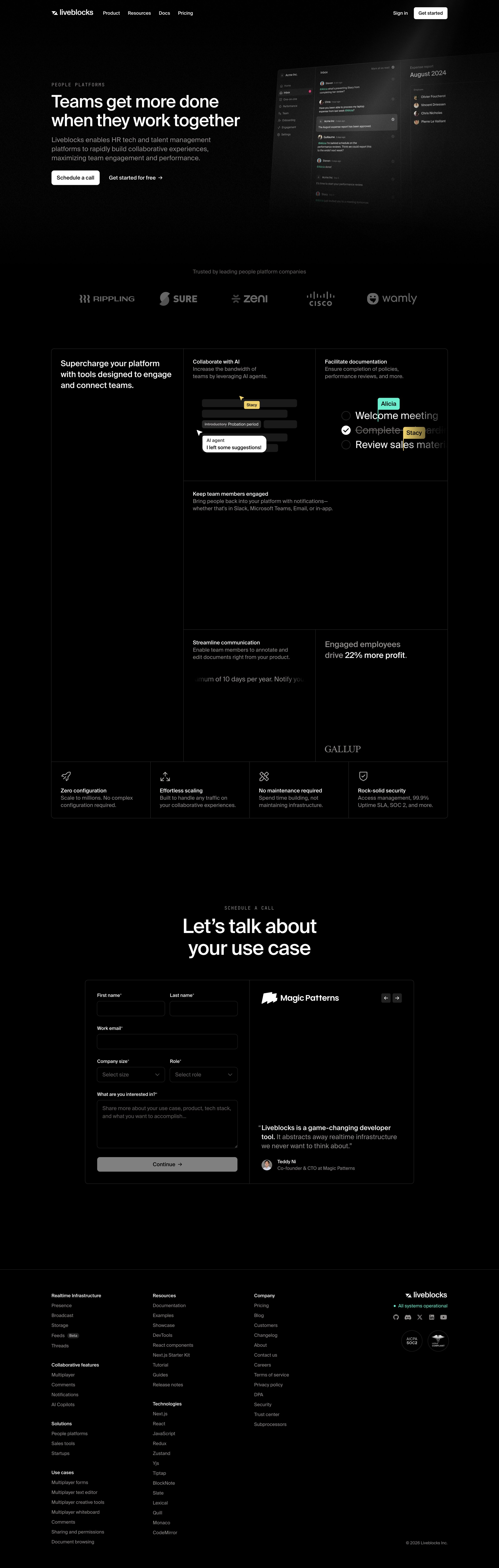 Liveblocks - People Platforms Liveblocks screen