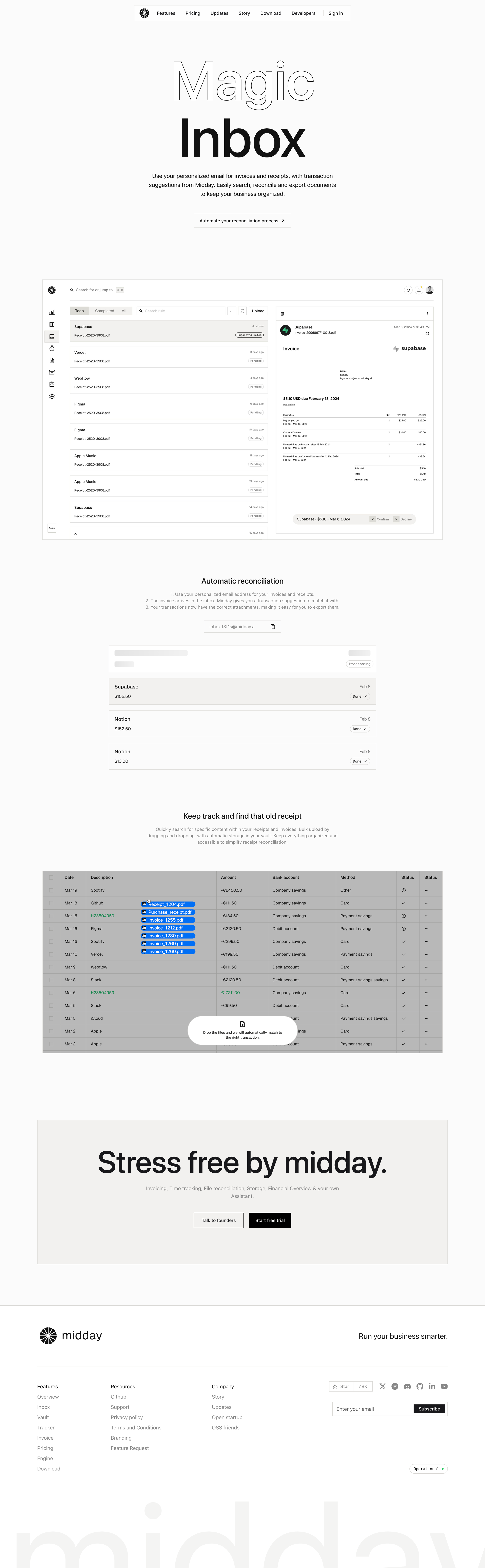 Midday - Inbox | Midday screen