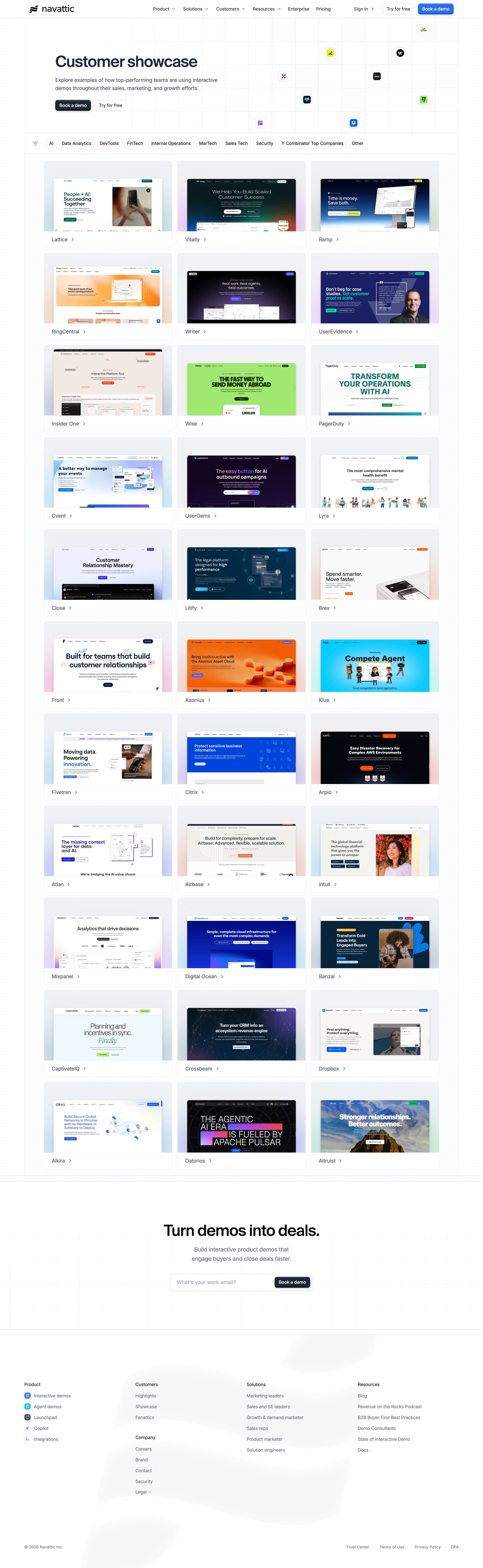 Customer Showcase from Navattic