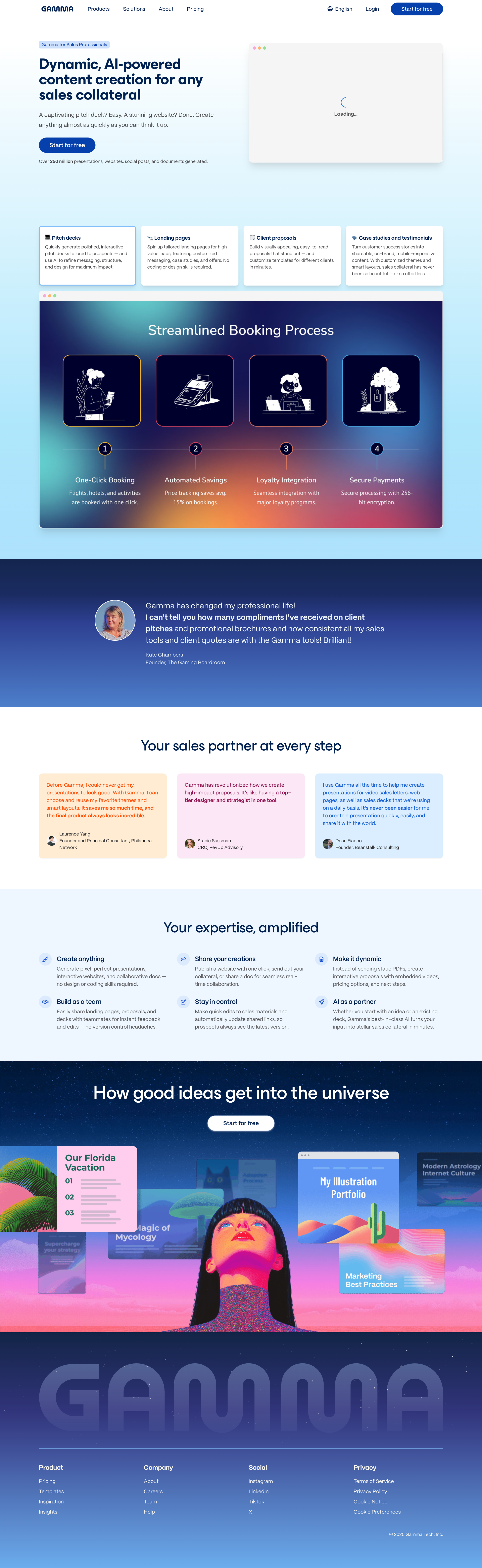 Gamma - Gamma for sales professionals | Close deals faster with AI-powered deck screen