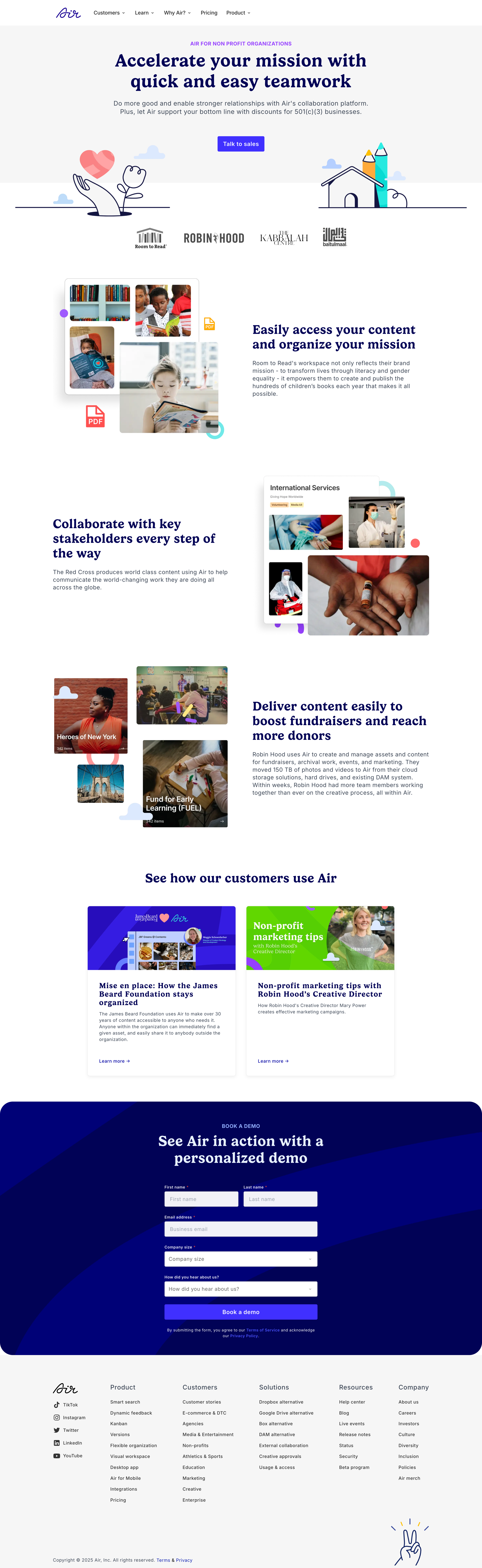 Air - Creative Ops Software for Non Profit Organizations | Air screen