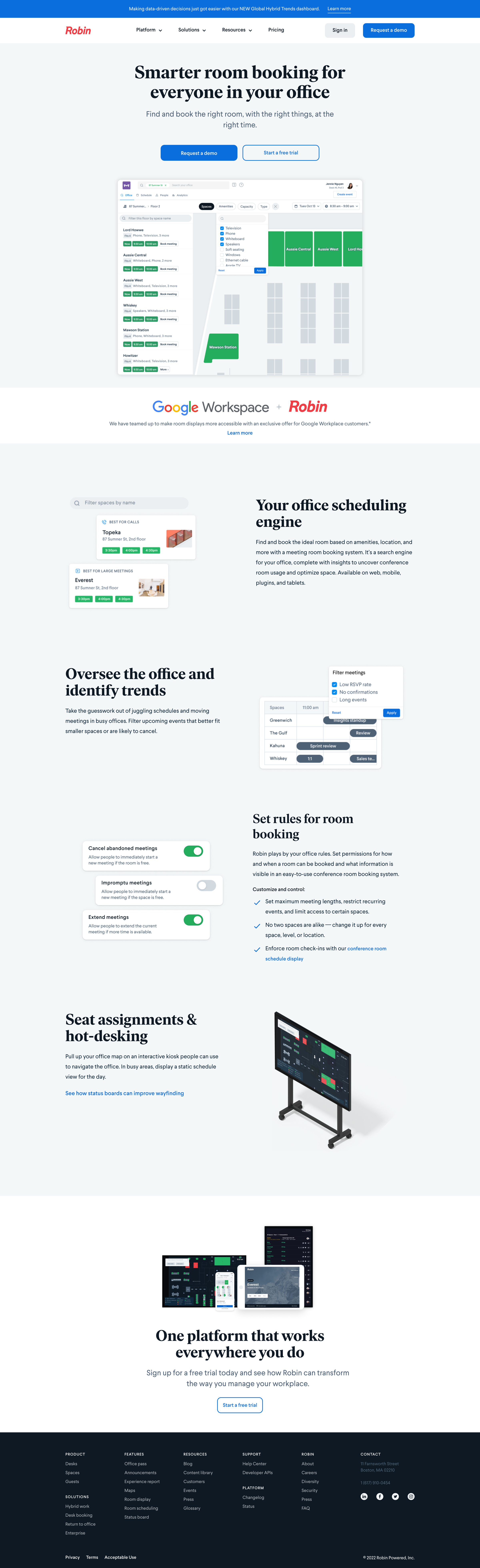 Robin - Conference Room Scheduling | Robin screen