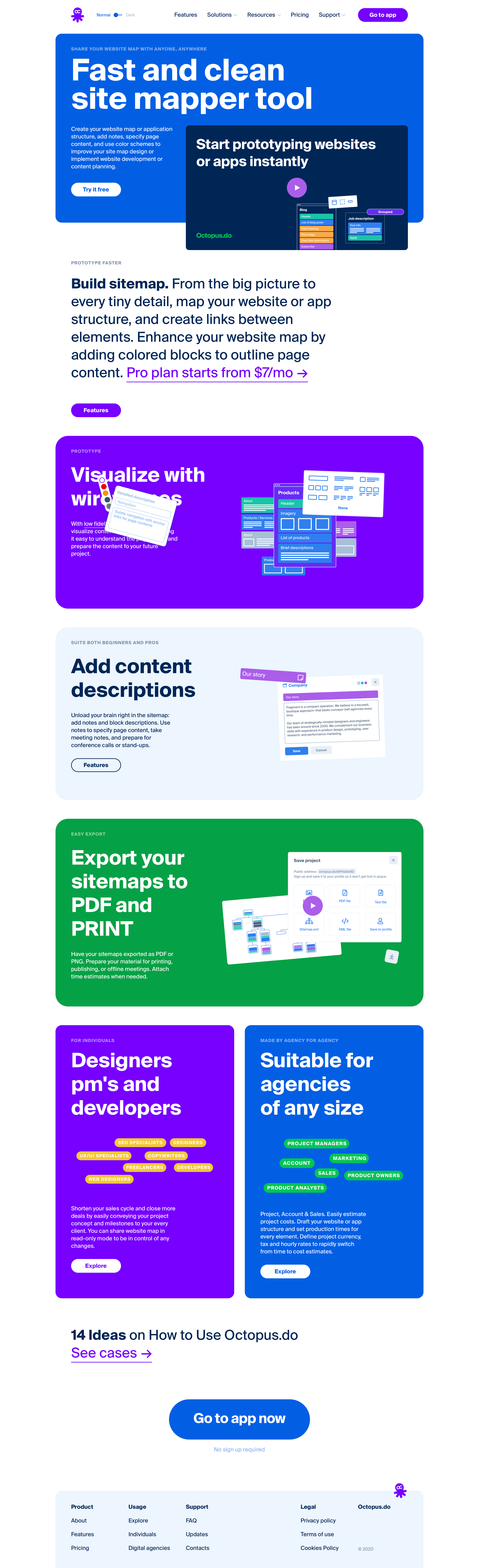 Octopus - Learn more about our Site Mapper Tool | Octopus.do screen