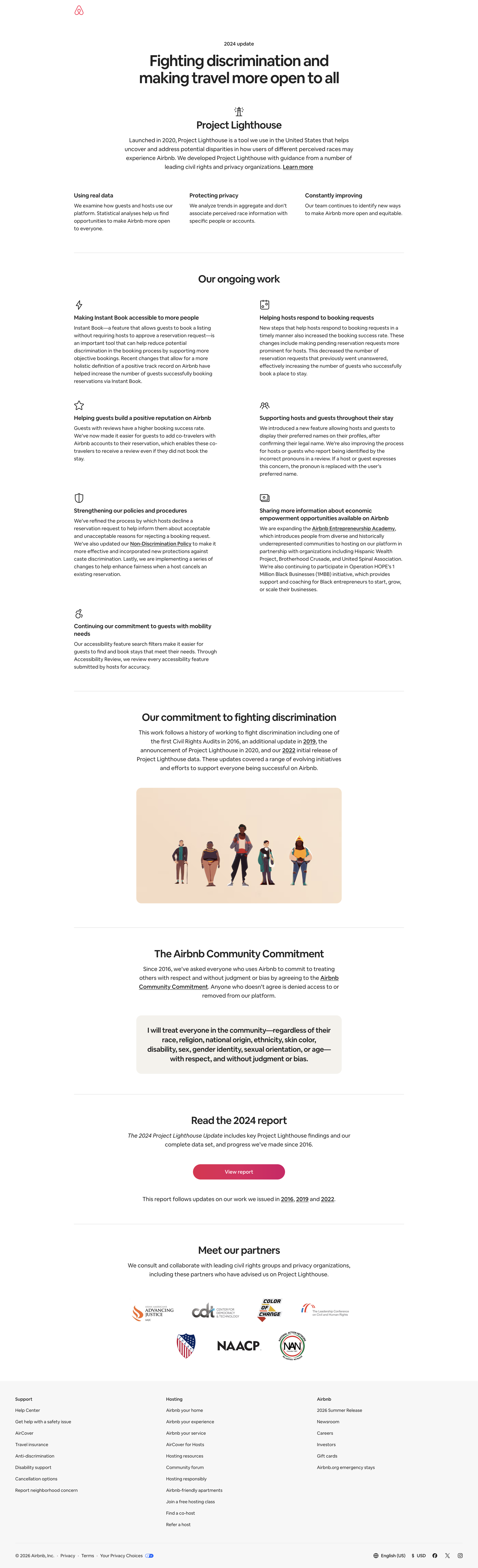 Airbnb - Fighting discrimination and building inclusion screen