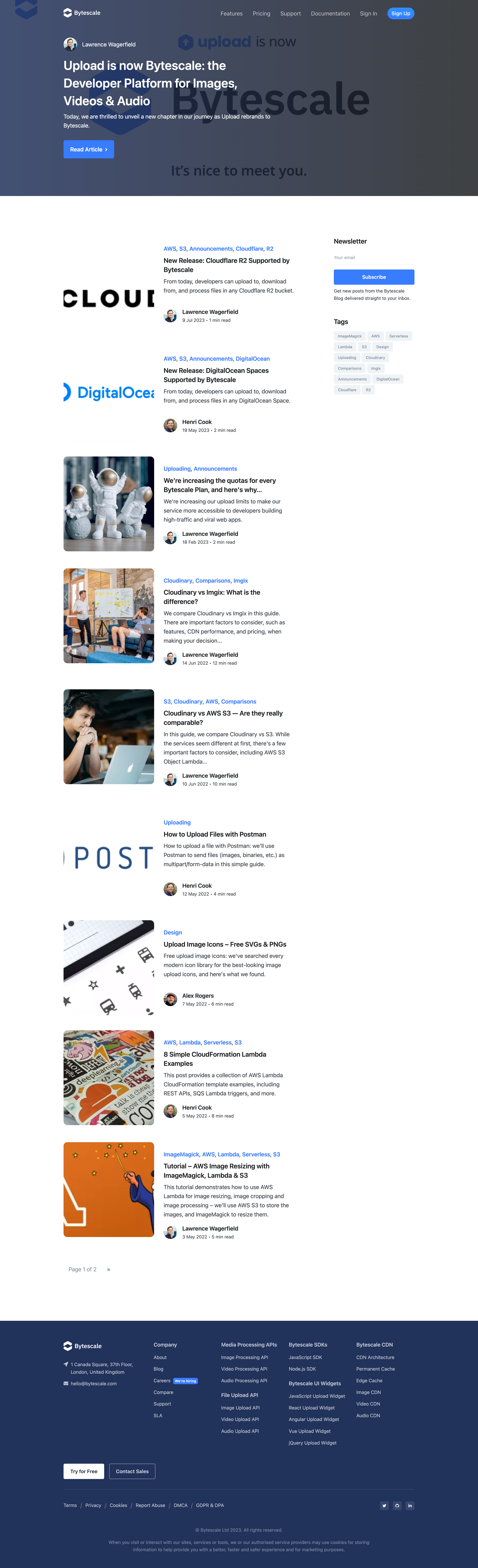 Bytescale - Bytescale Blog | Image, Video Audio Processing screen
