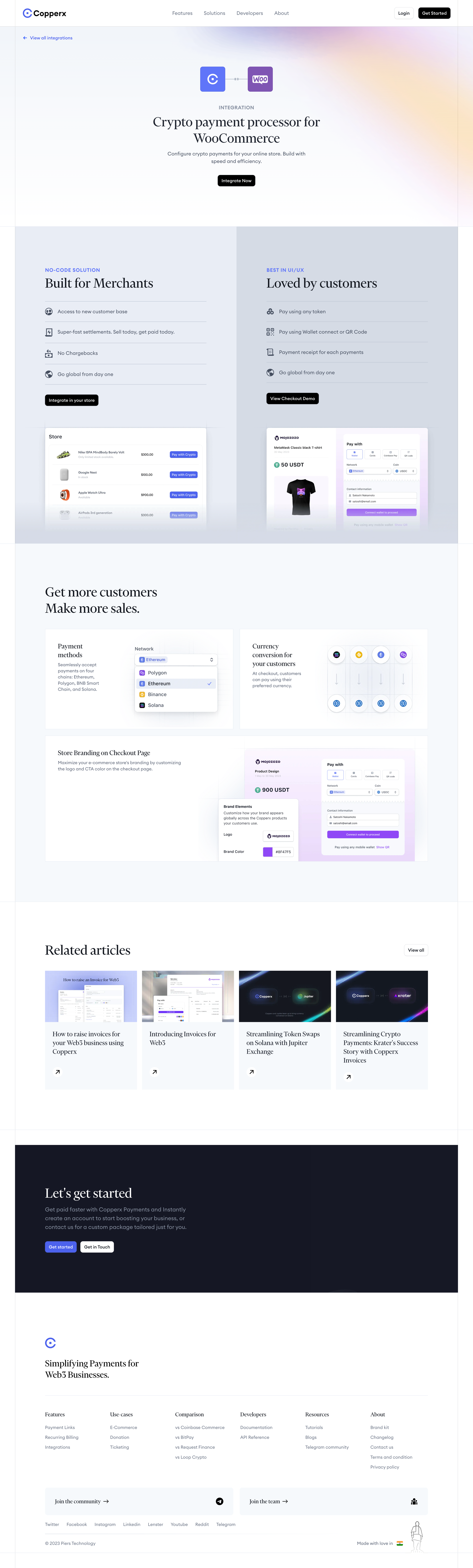Copperx - Crypto payment processor for WooCommerce - Copperx screen