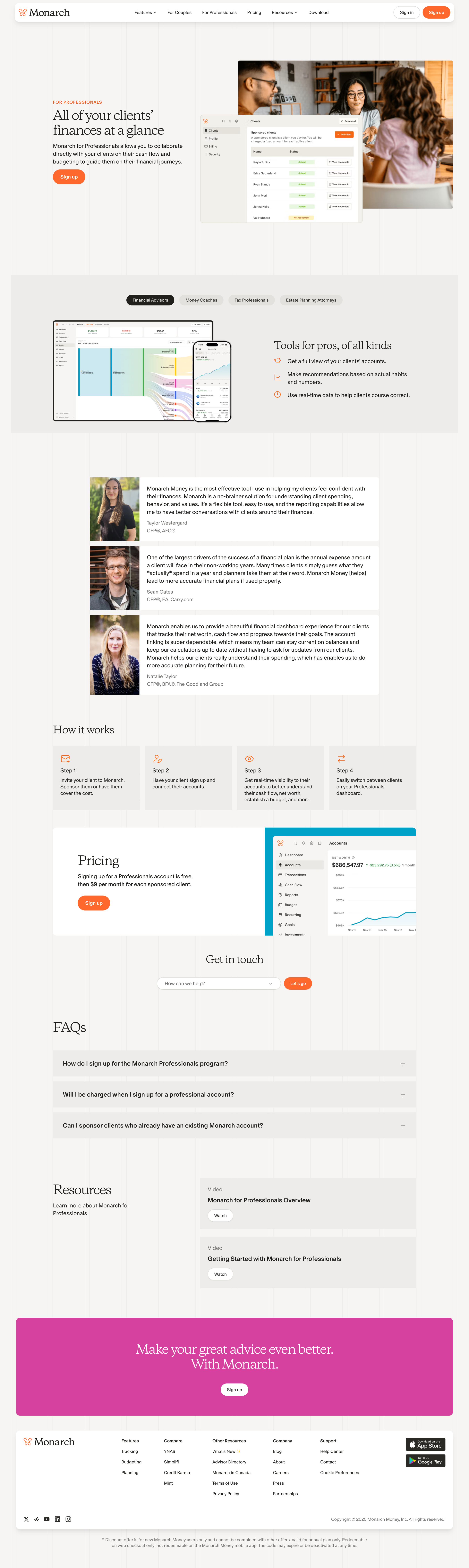 Monarch - For Professionals | Monarch Money screen