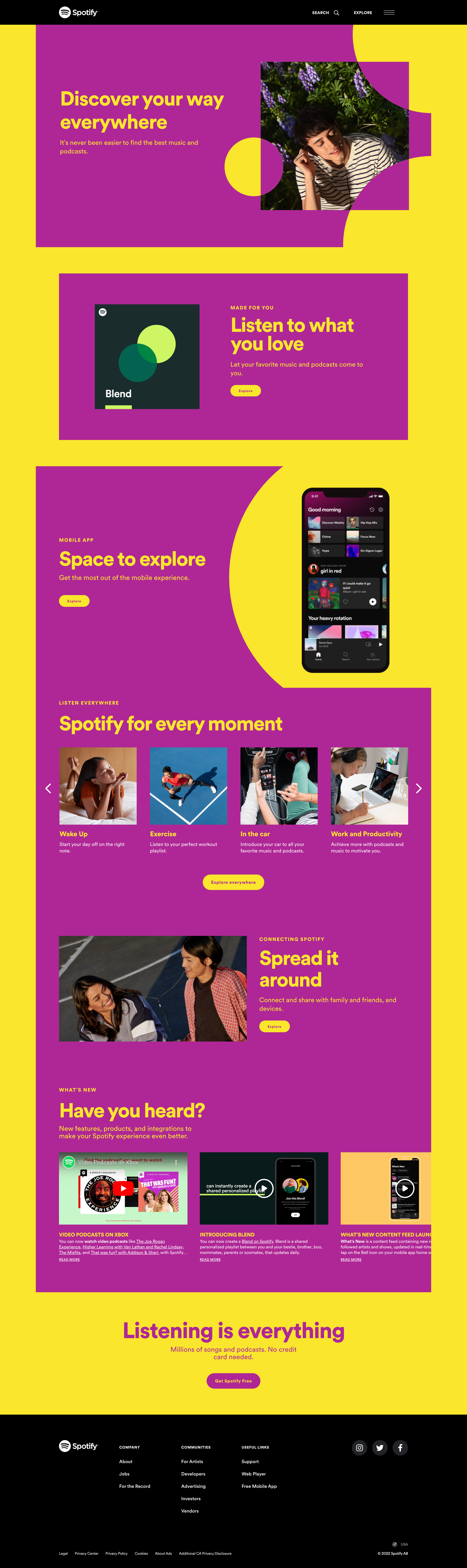 Spotify - Explore - Spotify screen