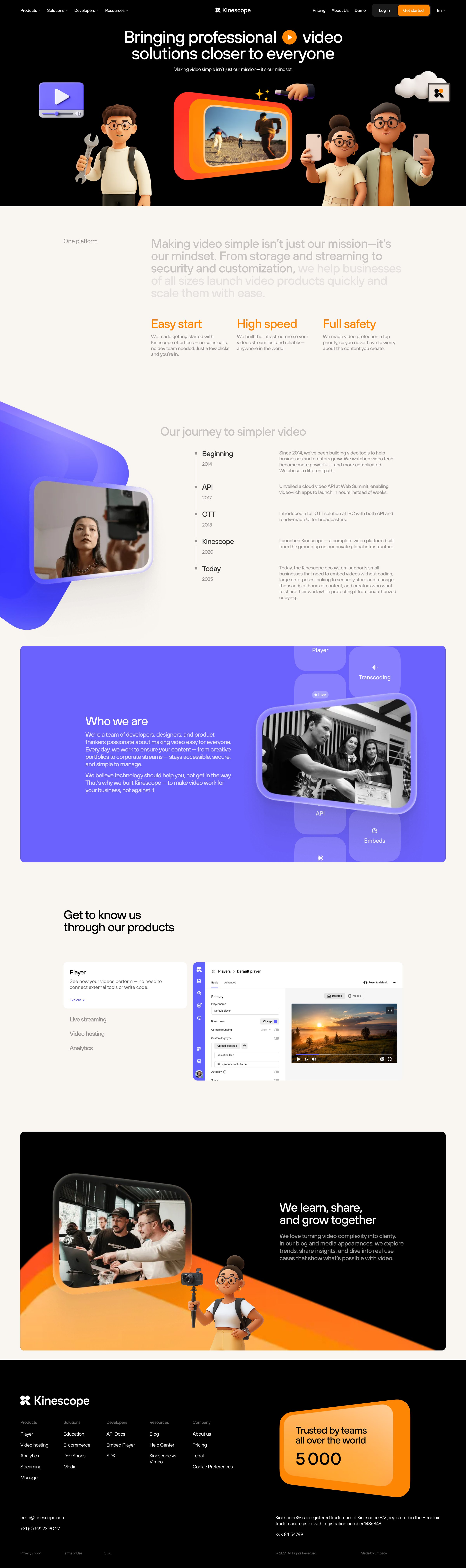 Kinescope - About Kinescope — Professional Video Platform for Business screen