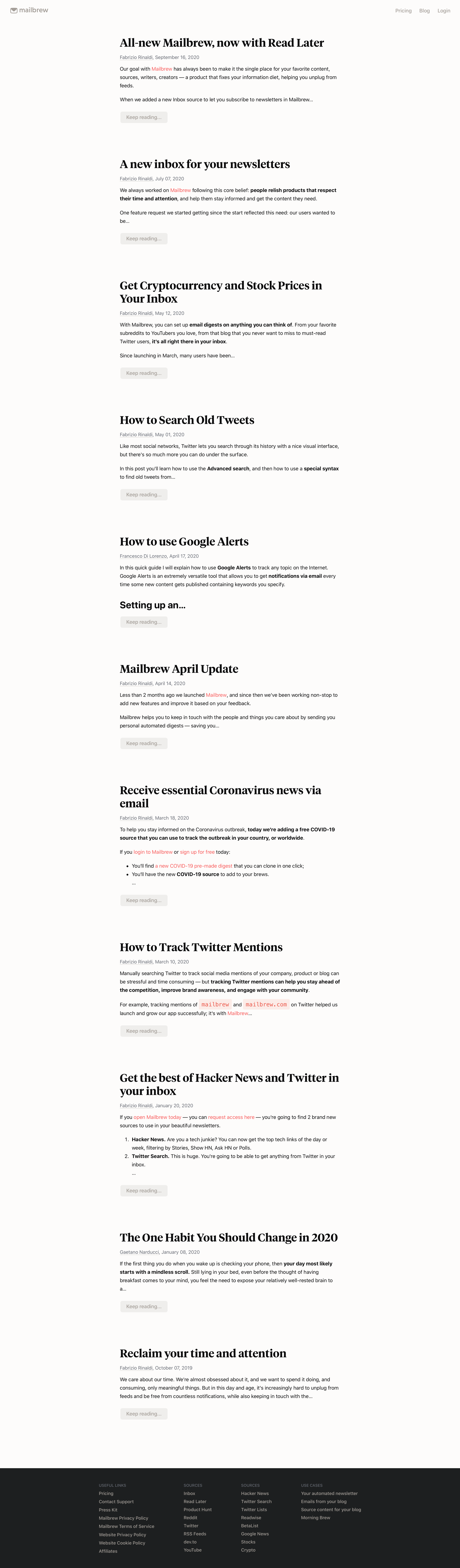 Mailbrew - Blog | Mailbrew screen