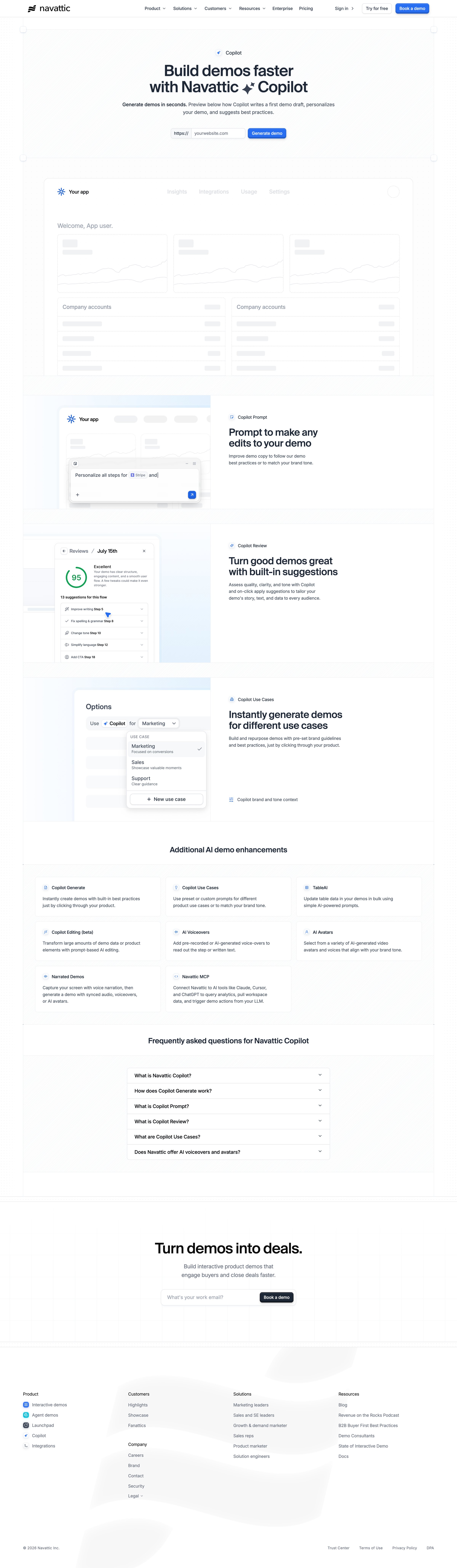 Navattic - Navattic Copilot AI Interactive Demo Software screen