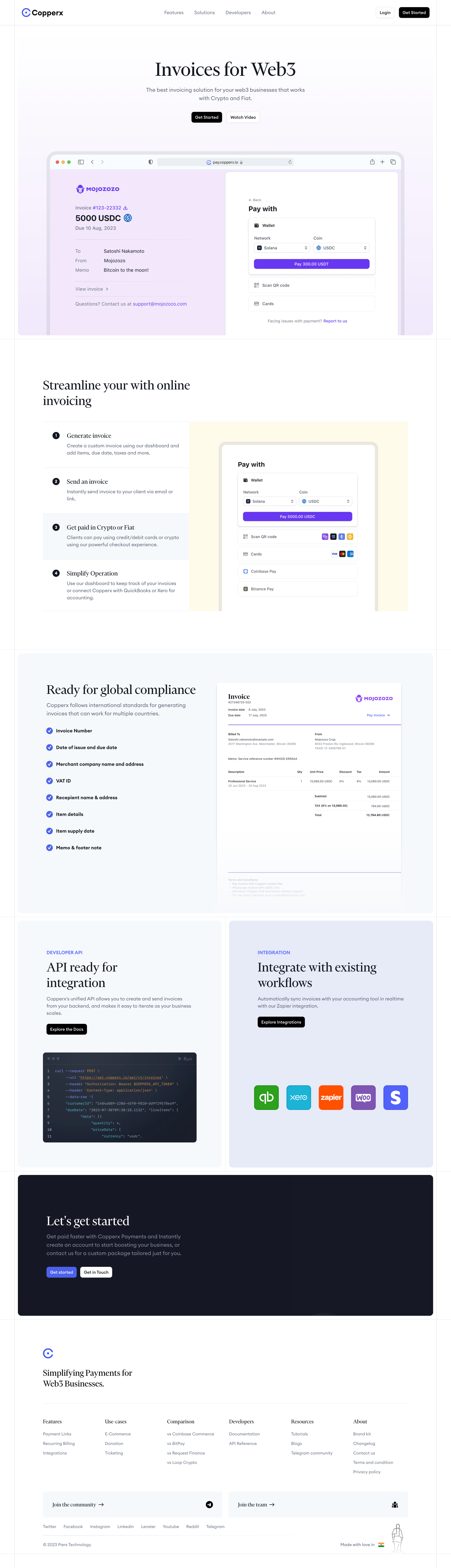Copperx - Invoices for Web3 - Copperx screen