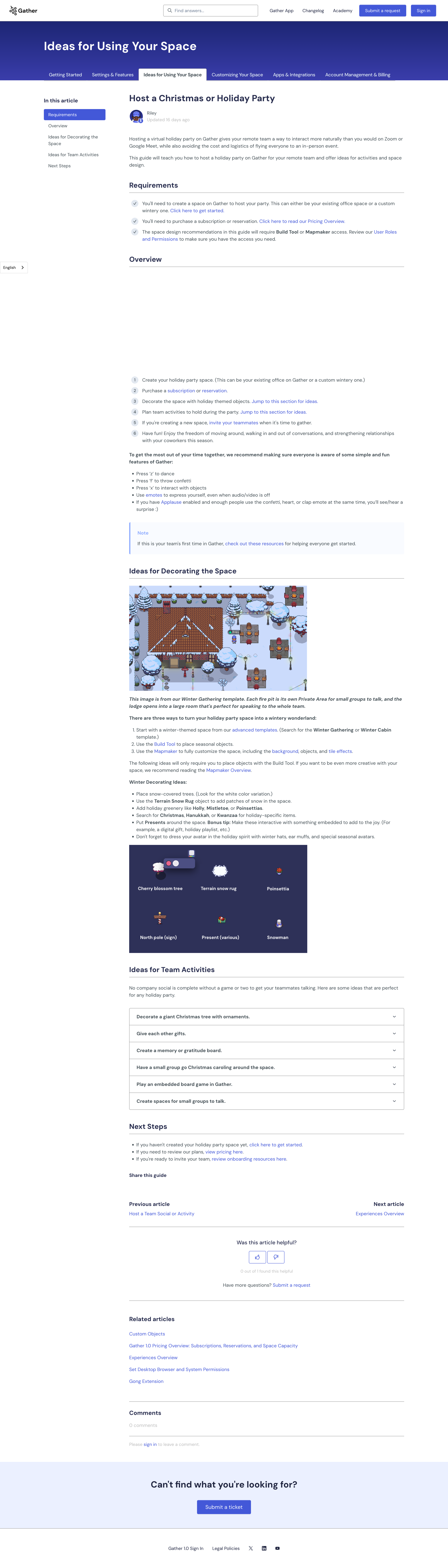 Gather - Host a Christmas or Holiday Party – Gather screen