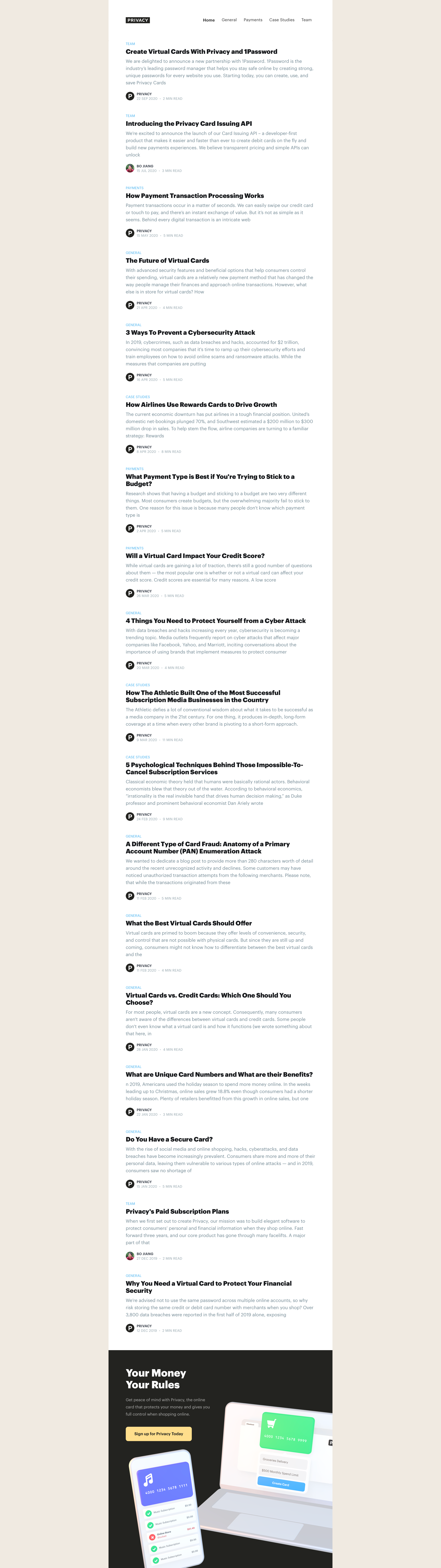 Blog from Privacy