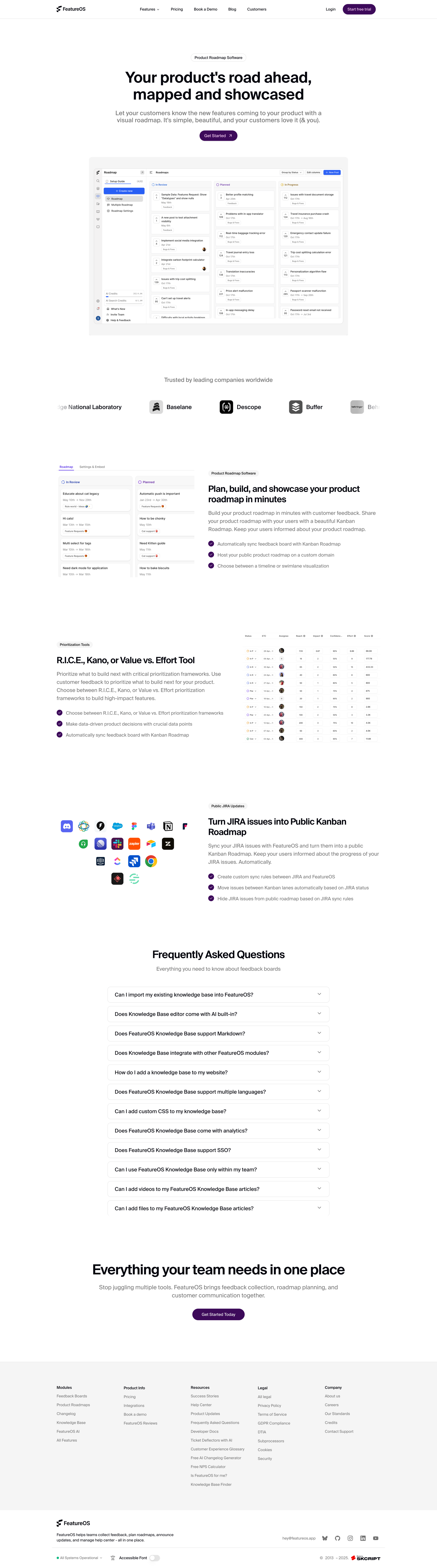 FeatureOS - Product Roadmap Software for Product Teams FeatureOS screen