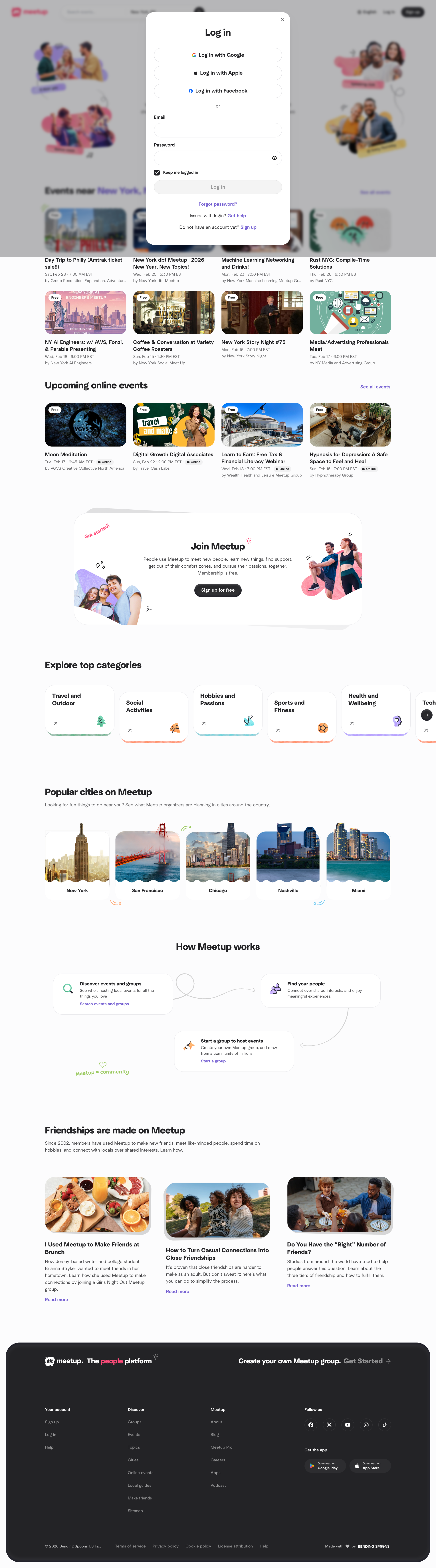 Meetup - Meetup | Find Local Groups, Events, and Activities Near You screen