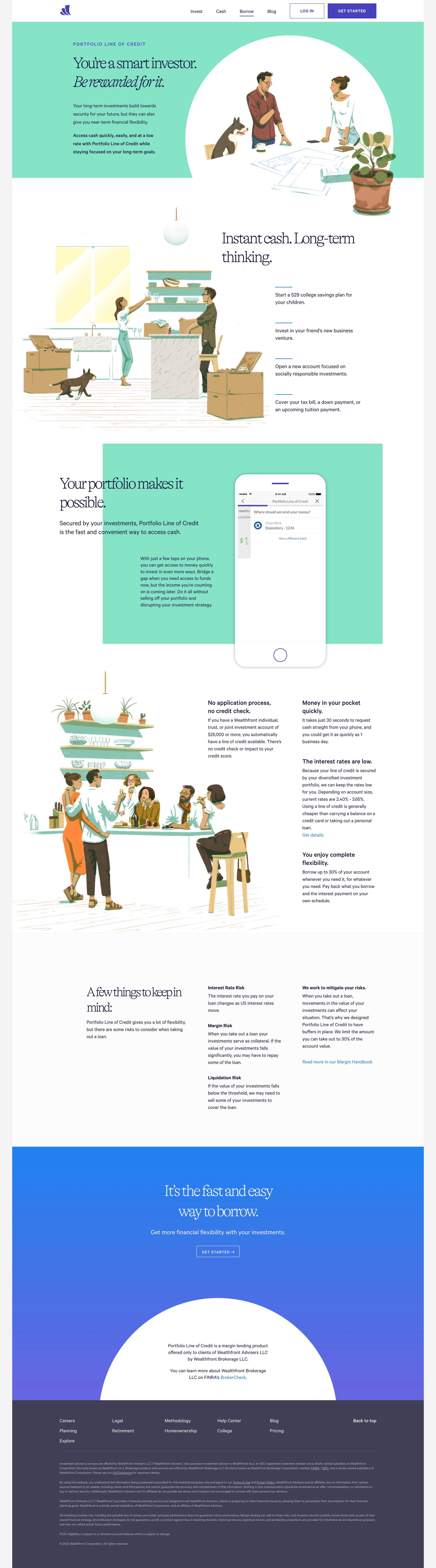 Wealthfront - Portfolio Line of Credit | Wealthfront screen
