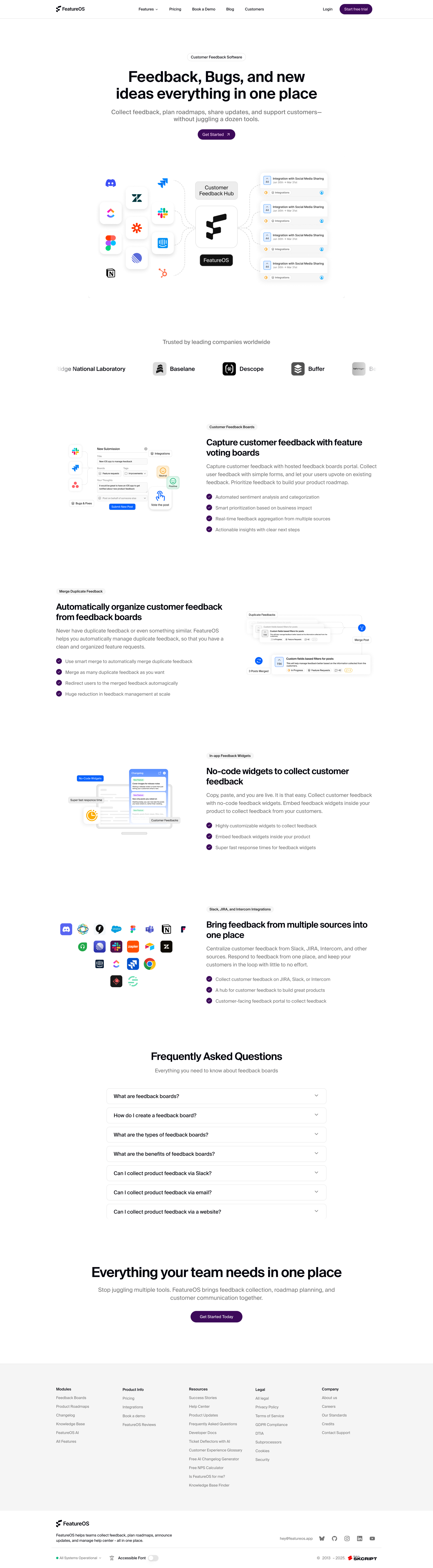 FeatureOS - Customer Feedback Portal for Product Teams FeatureOS screen