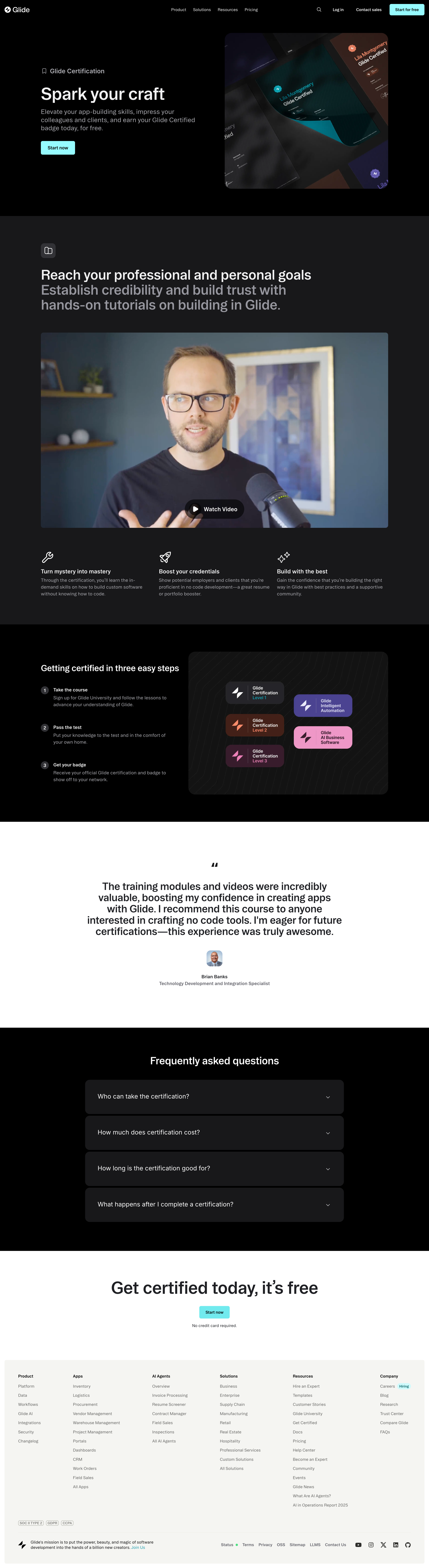 Glide - Glide Certification Master No-Code App Development Glide screen