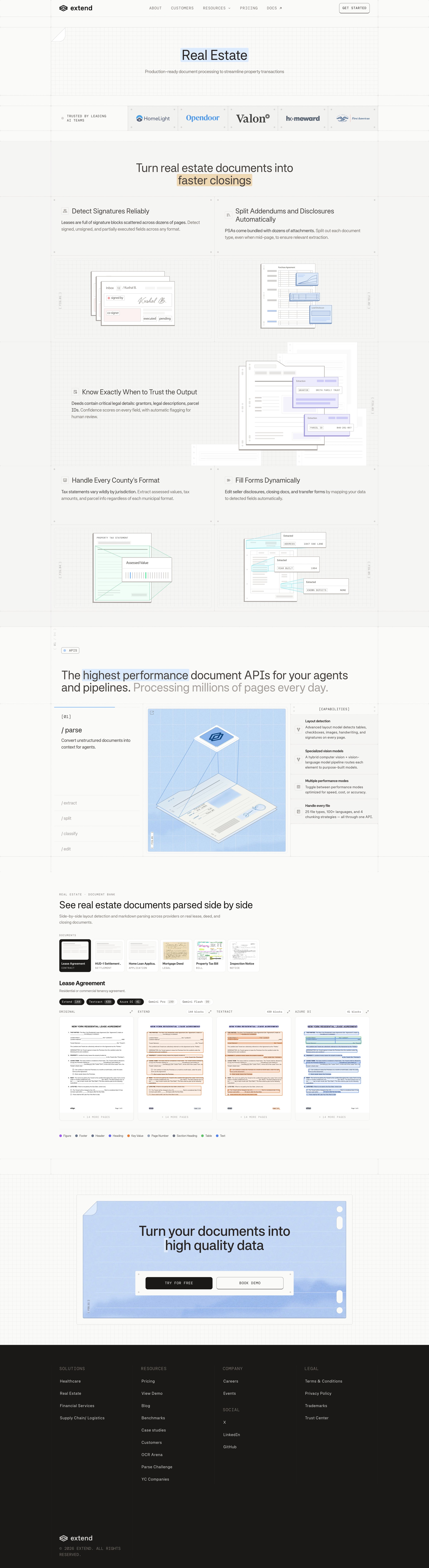 Extend - AI Document Processing Real Estate Automation | Extend screen