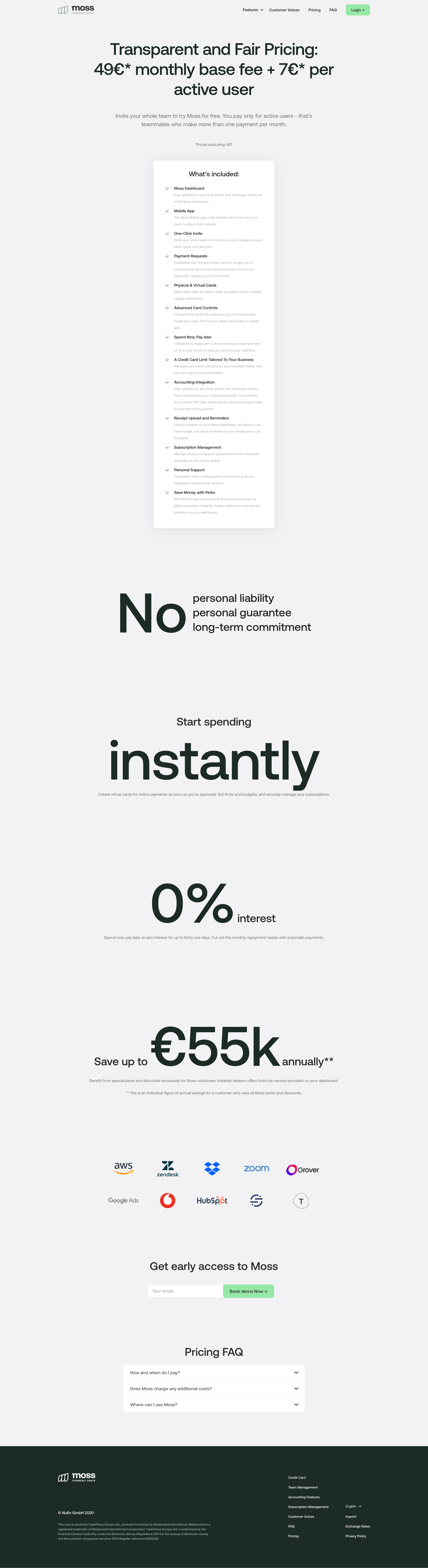 Moss - Moss | Credit Cards & Spend Management for Tech Companies screen