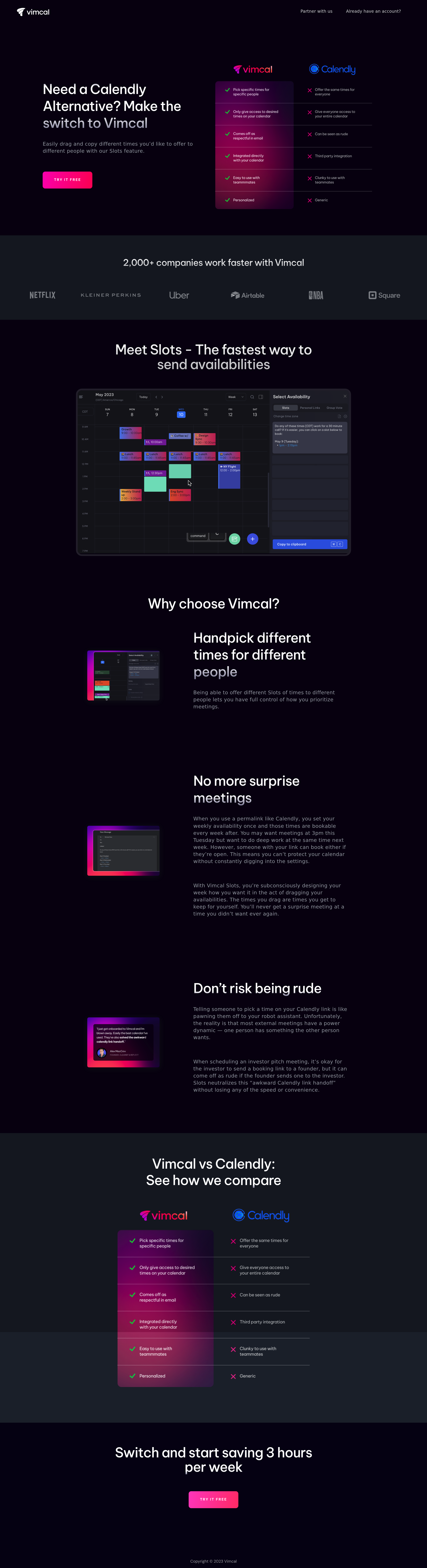 calendly-alternative · vimcal.com from Vimcal