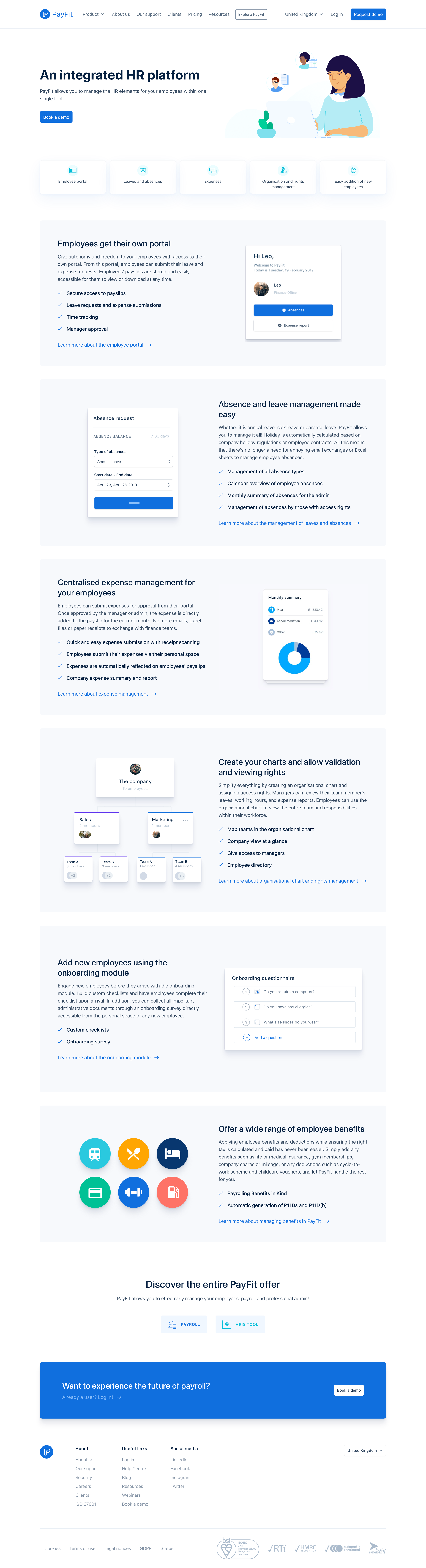 Payfit - Benefit from an integrated HR platform screen