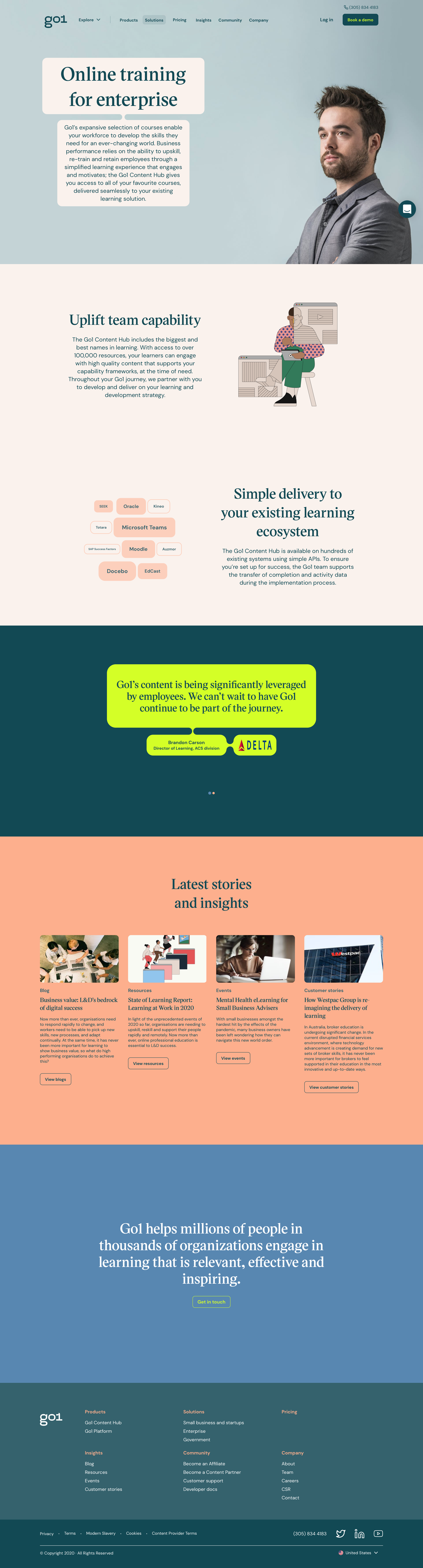 Go1 - Use cases screen