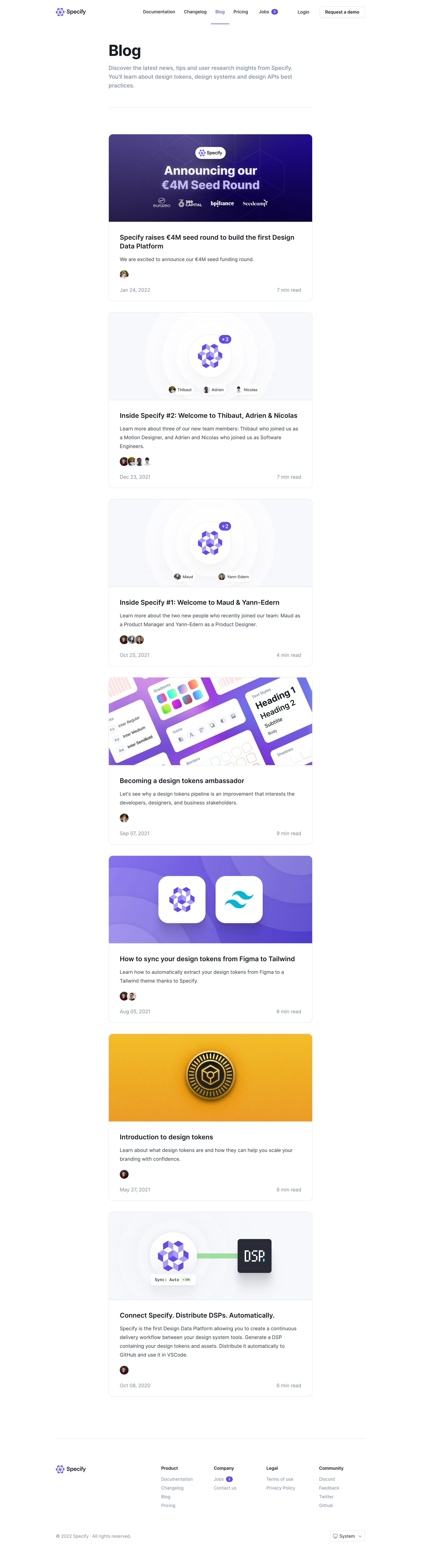 Specify - Specify | Blog screen